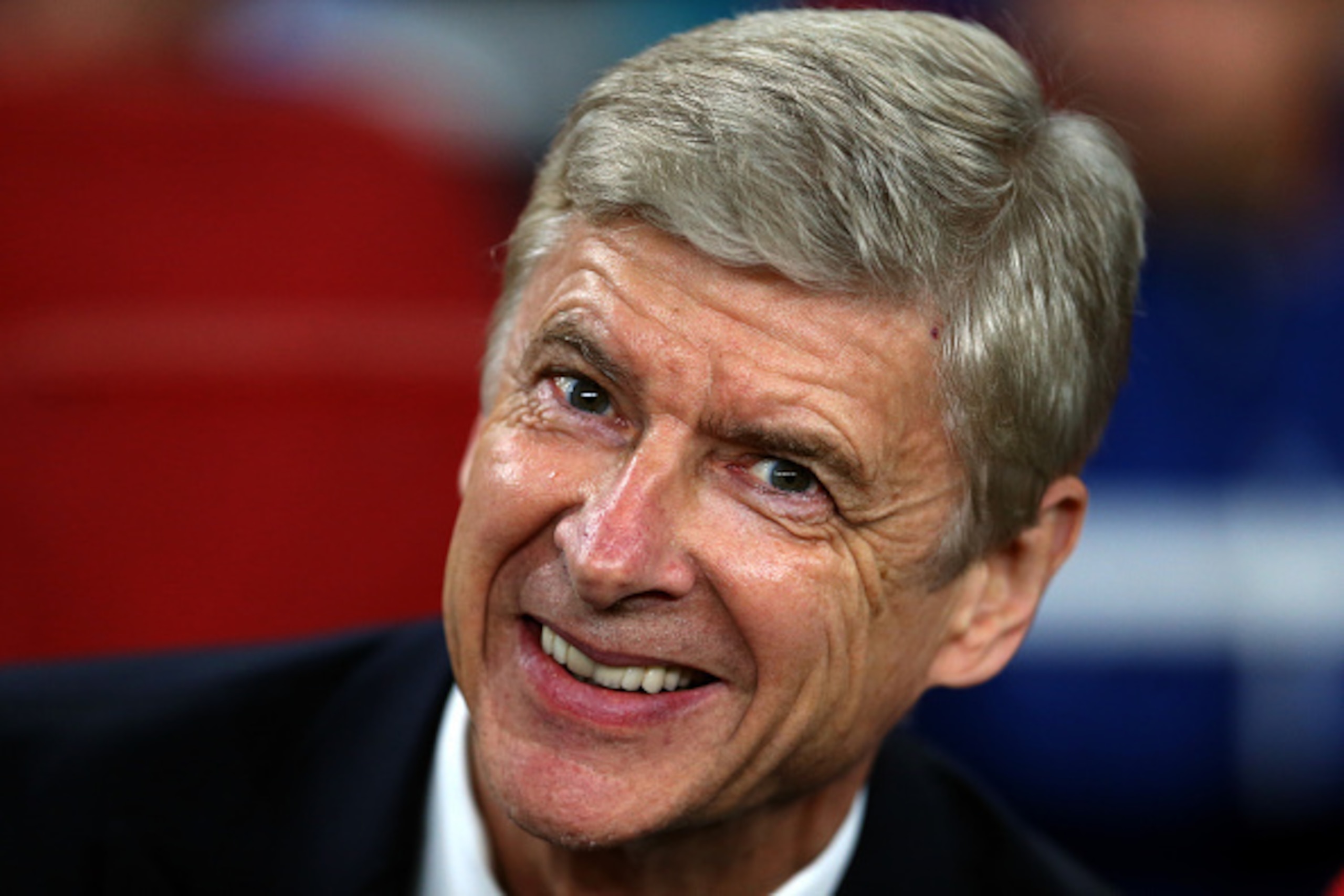 LONDON, ENGLAND - NOVEMBER 24:  A smiling Arsene Wenger, manager of Arsenal before the UEFA Champions League match between Arsenal and Dinamo Zagreb at the Emirates Stadium on November 24, 2015 in London, United Kingdom.  (Photo by Catherine Ivill - AMA/G
