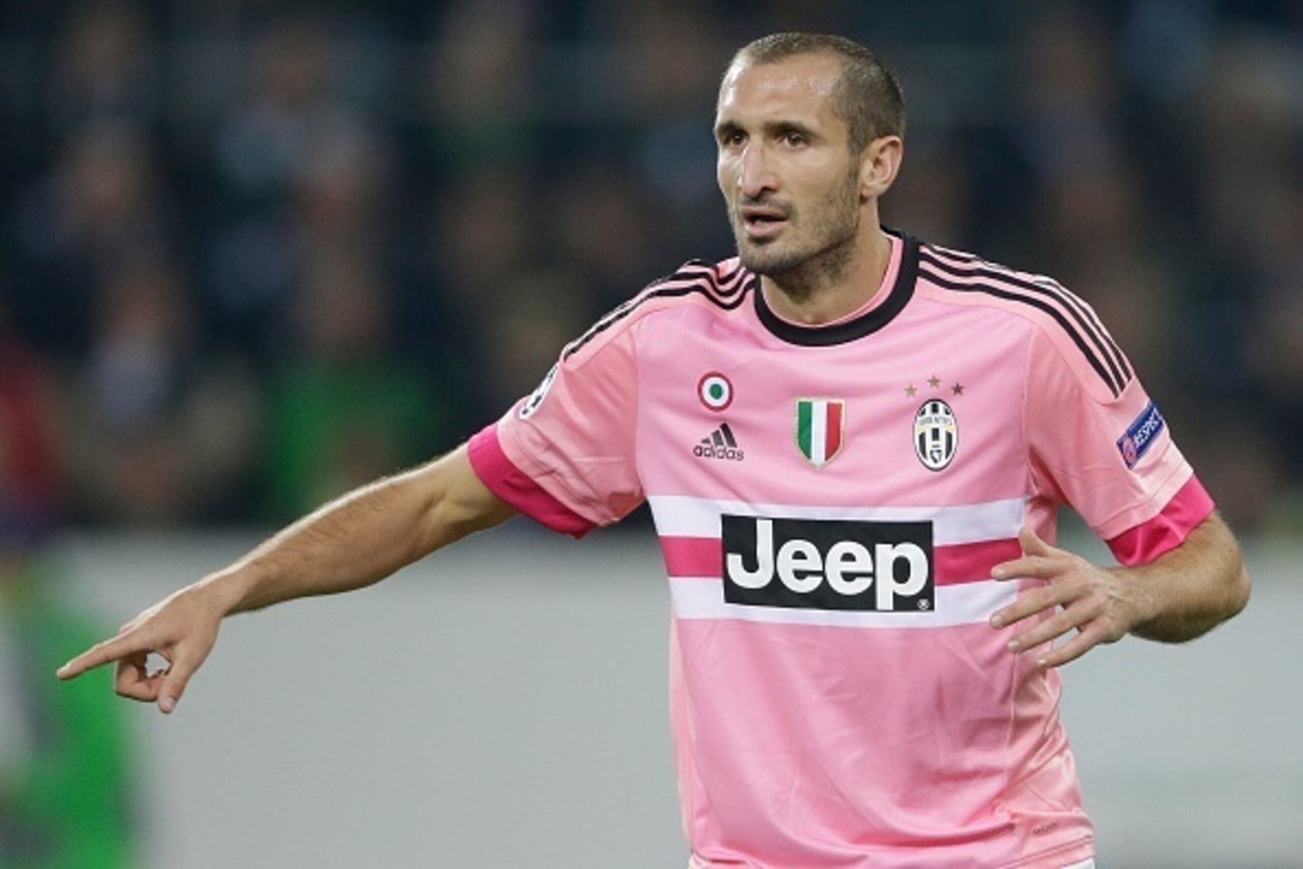 Giorgio Chiellini of Juventus during the UEFA Champions League group D match between Borussia Mönchengladbach and Juventus Turin on November 03, 2015 at Borussia-Park in Monchengladbach, Germany.(Photo by VI Images via Getty Images)