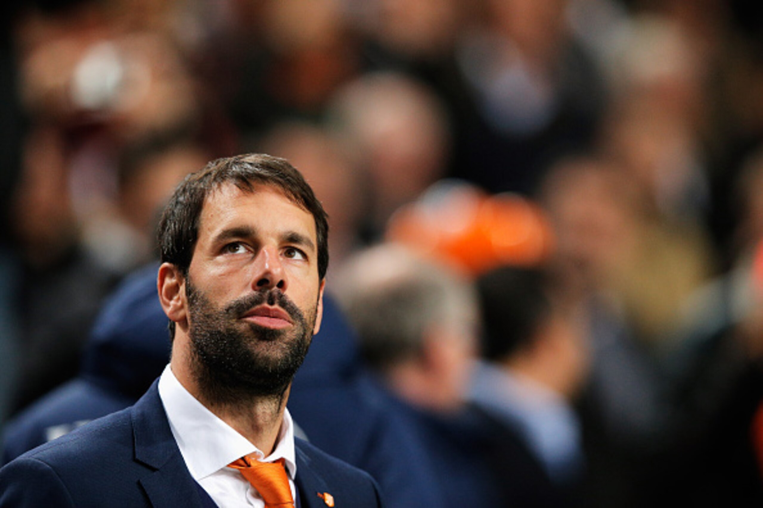 AMSTERDAM, NETHERLANDS - NOVEMBER 12:  Netherlands Assistant Coach, Ruud van Nistelrooy  looks on prior to the international friendly match between Netherlands and Mexico held at the Amsterdam ArenA on November 12, 2014 in Amsterdam, Netherlands.  (Photo 
