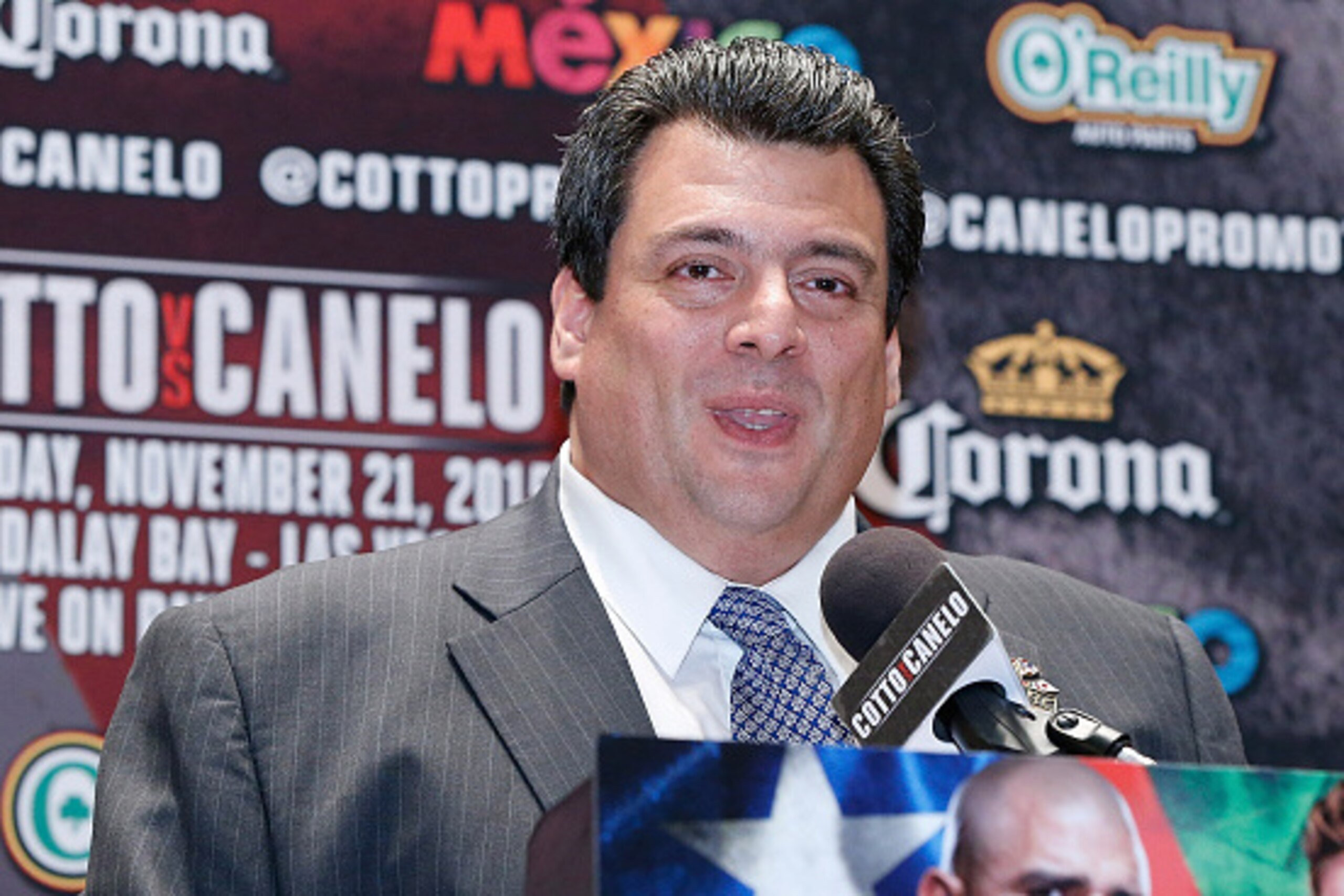 NEW YORK, NY - AUGUST 26:  President of WBC, Mauricio Sulaiman attends Miguel Cotto Vs Canelo Alvarez Press Conference at Wyndham New Yorker Hotel on August 26, 2015 in New York City.  (Photo by John Lamparski/Getty Images)