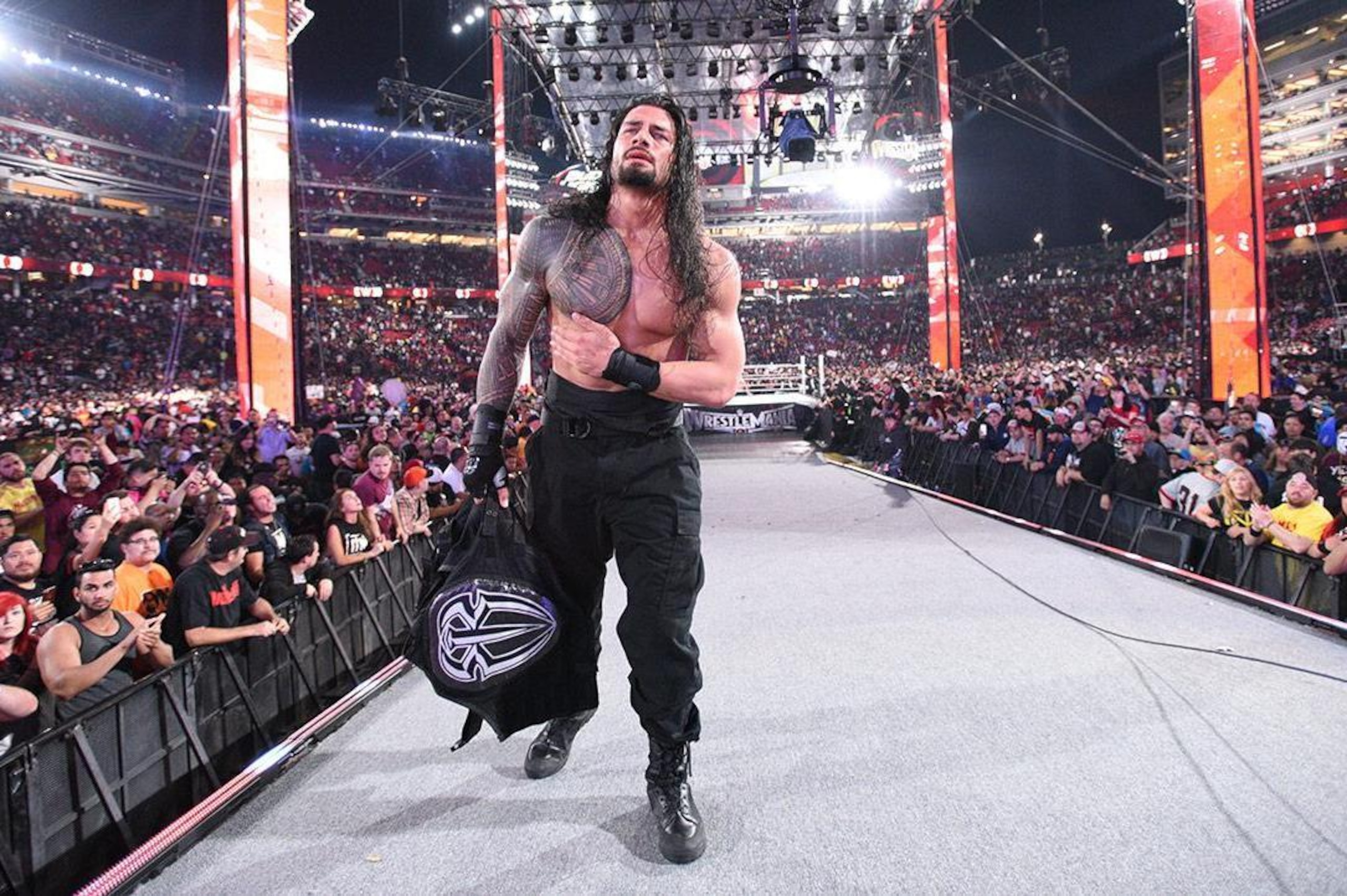 Roman Reigns after losing at WrestleMania 31.