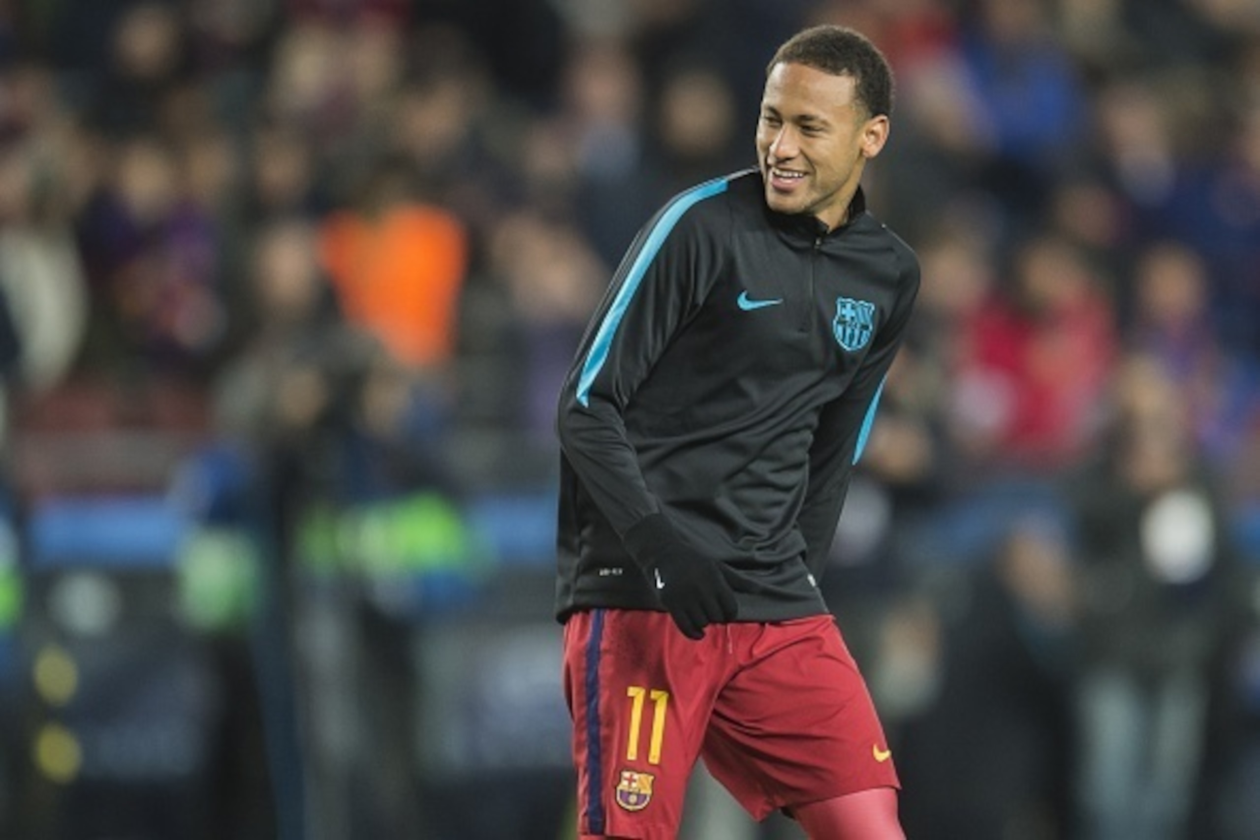 Neymar da Silva Santos Junior of FC Barcelona during the Champions League match between FC Barcelona and AS Roma on November 24, 2015 at the Camp Nou stadium in Barcelona, Spain.(Photo by VI Images via Getty Images)