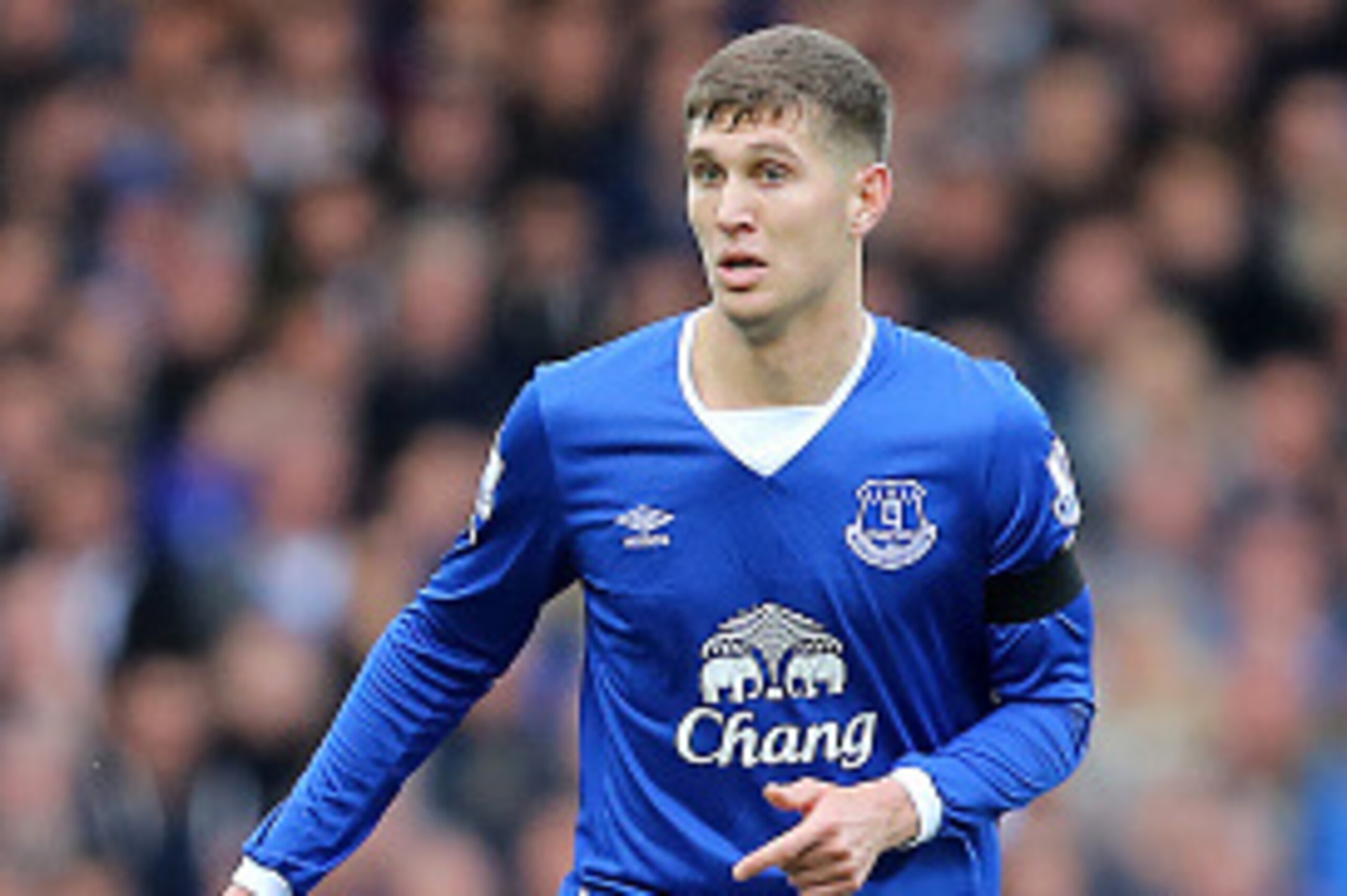 LIVERPOOL, ENGLAND - OCTOBER 17:  John Stones of Everton during the Barclays Premier League match between Everton and Manchester United at Goodison Park on October 17, 2015 in Liverpool, England.  (Photo by James Baylis - AMA/Getty Images)