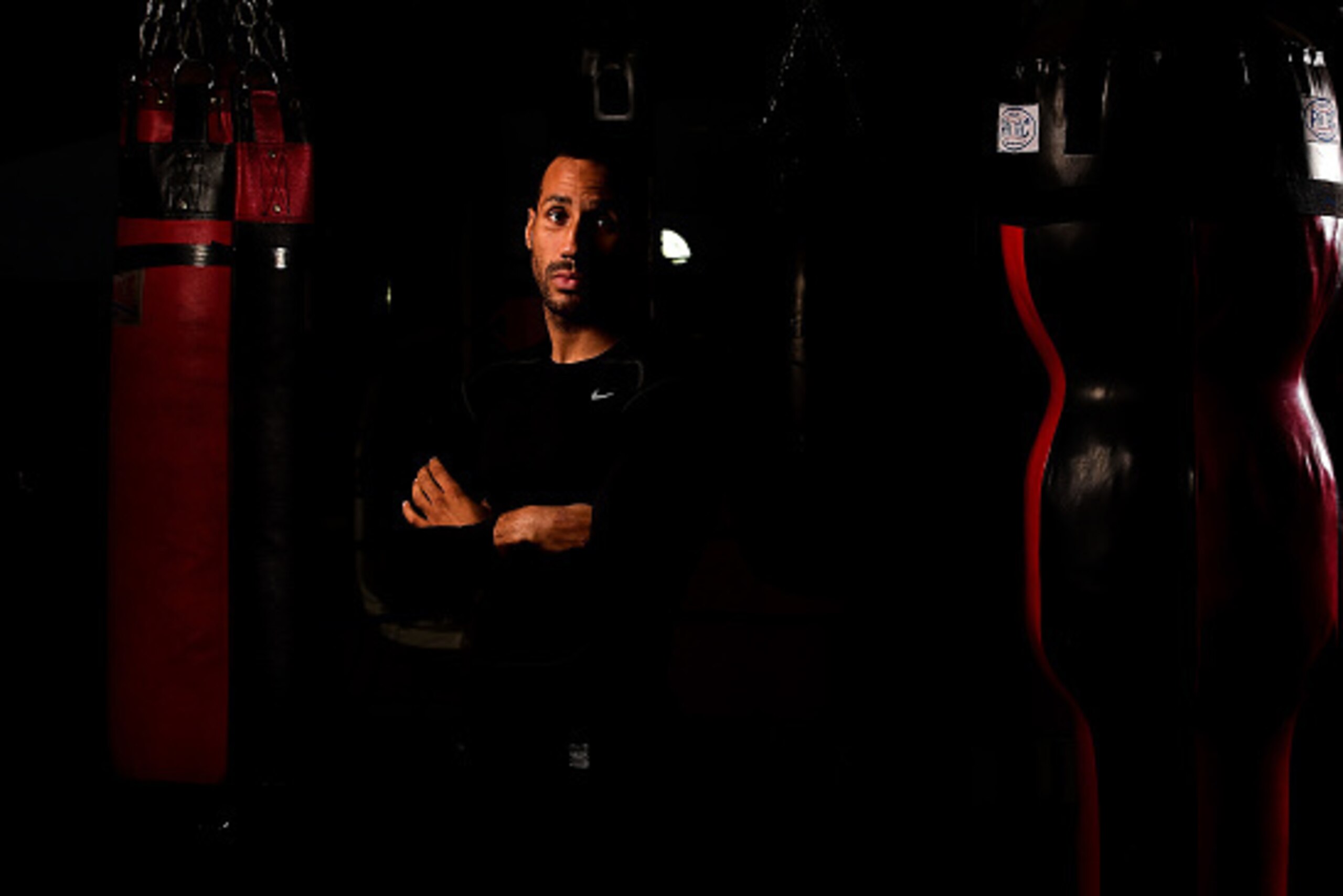 LONDON, ENGLAND - NOVEMBER 16:  James DeGale of England poses for a portrait following a workout ahead of his IBF World Super Middleweight title defence against Lucian Bute at the Stonebridge Boxing Club on November 16, 2015 in London, England.  (Photo by