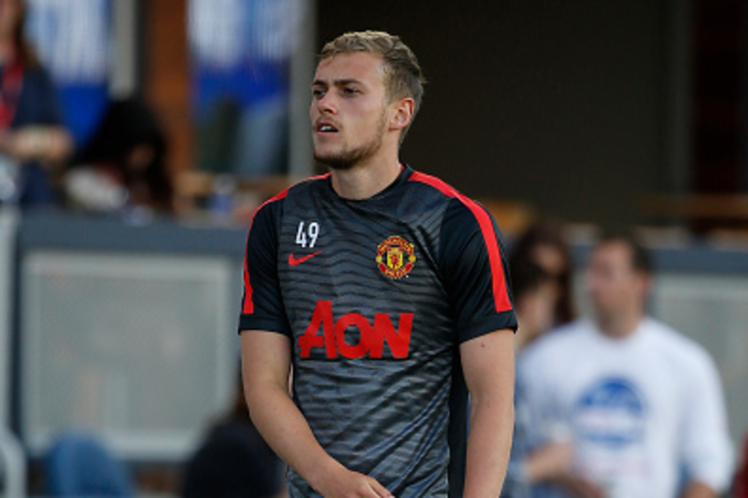 SAN JOSE, CA - JULY 21: James Wilson #49 of Manchester United warms up on the field before his International Champions Cup match against San Jose Earthquakes on July 21, 2015 at Avaya Stadium in San Jose, California. (Photo by Stephen Lam/Getty Images) SAN JOSE, CA - JULY 21: James Wilson #49 of Manchester United warms up on the field before his International Champions Cup match against San Jose Earthquakes on July 21, 2015 at Avaya Stadium in San Jose, California. (Photo by Stephen Lam/Getty Images)