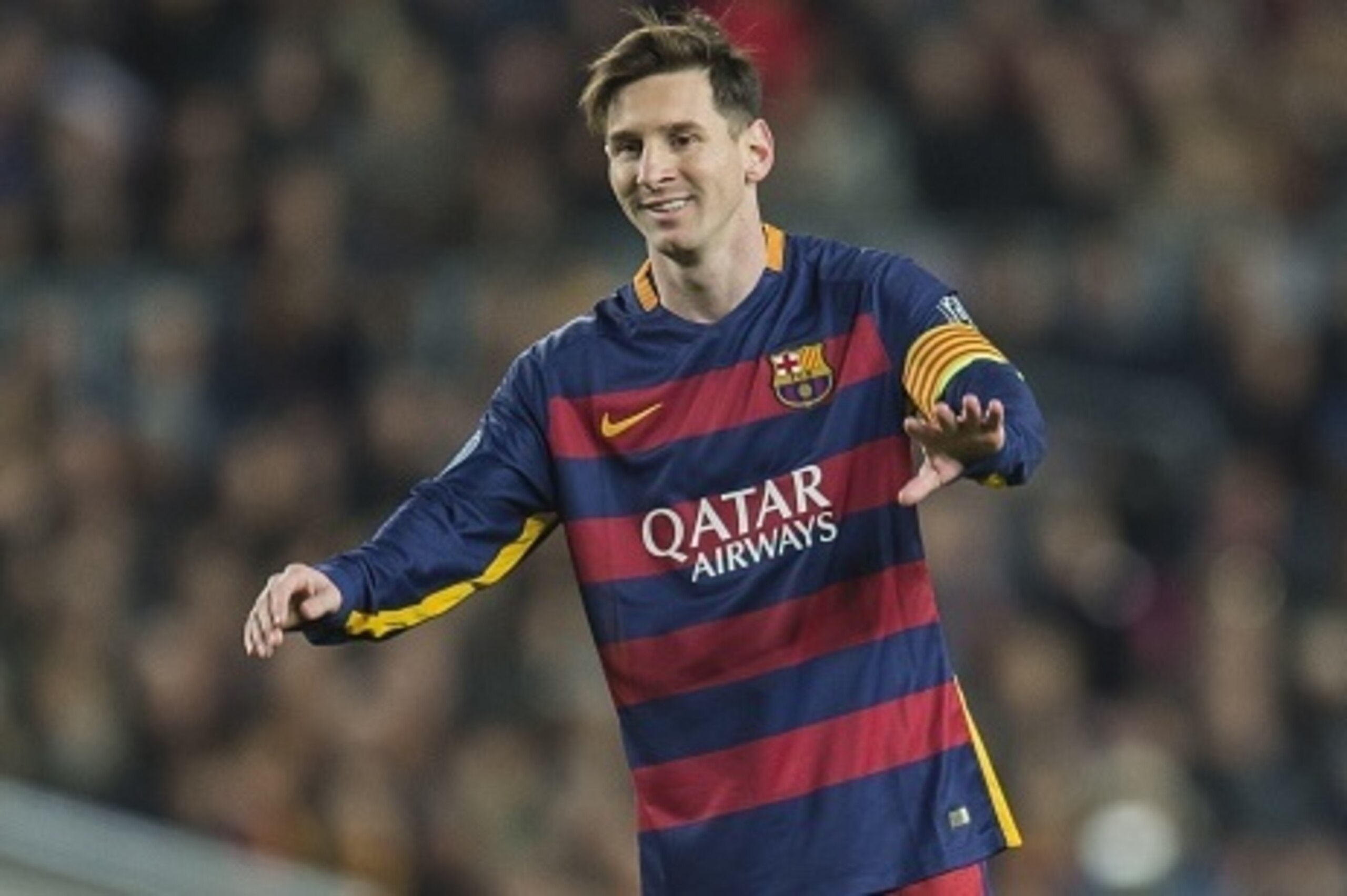 Lionel Andres Messi of FC Barcelona during the Champions League match between FC Barcelona and AS Roma on November 24, 2015 at the Camp Nou stadium in Barcelona, Spain.(Photo by VI Images via Getty Images) Lionel Andres Messi of FC Barcelona during the Champions League match between FC Barcelona and AS Roma on November 24, 2015 at the Camp Nou stadium in Barcelona, Spain.(Photo by VI Images via Getty Images)