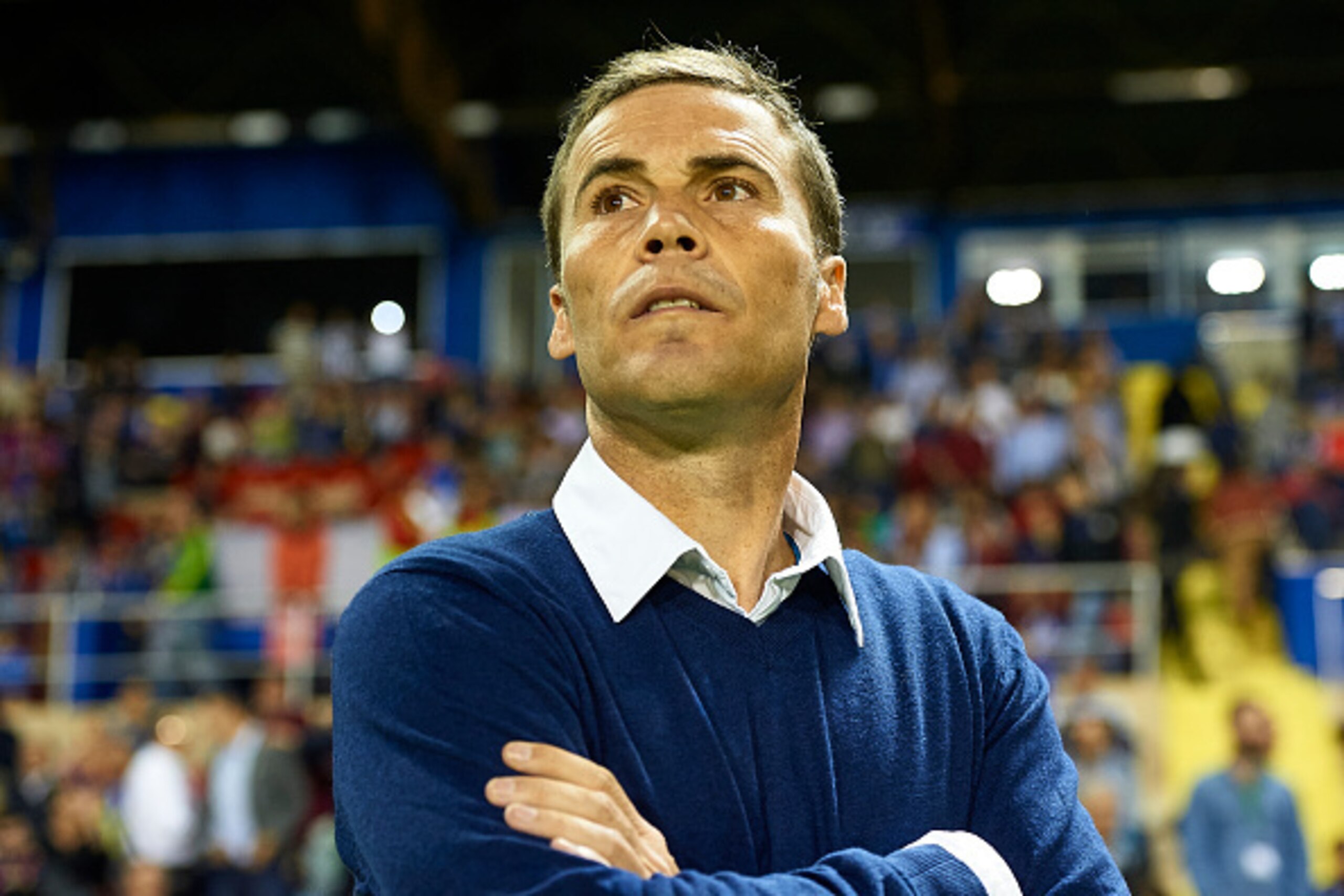 VALENCIA, SPAIN - NOVEMBER 07:  Levante UD manager Joan Francesc Ferrer Sicilia ' Rubi ' looks on prior to the La Liga match between Levante UD and RC Deportivo de La Coruna at Ciutat de Valencia Stadium on November 07, 2015 in Valencia, Spain.  (Photo by