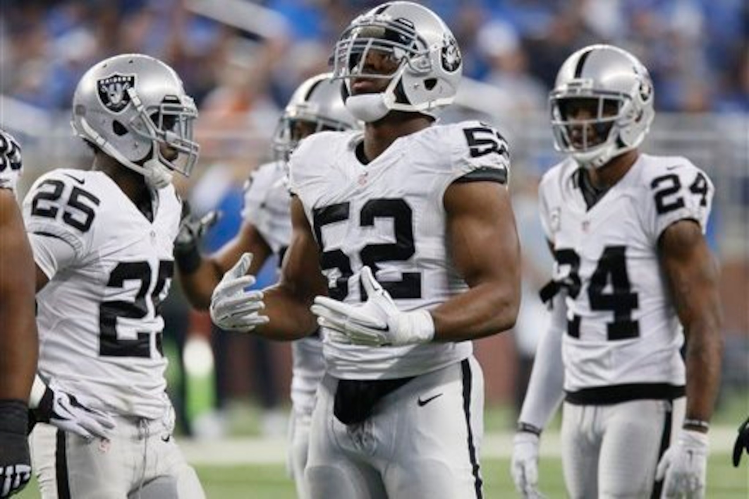 Raiders defensive lineman Khalil Mack (No. 52)