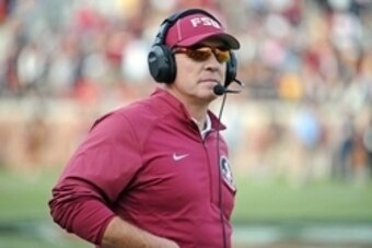Nov 14, 2015; Tallahassee, FL, USA; Florida State Seminoles head coach Jimbo Fisher during the game against the North Carolina State Wolfpack at Doak Campbell Stadium. Mandatory Credit: Melina Vastola-USA TODAY Sports