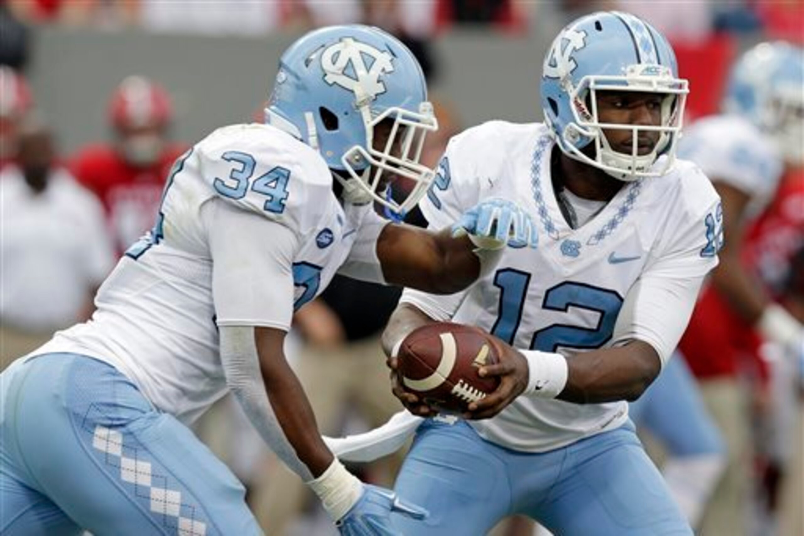 North Carolina RB Elijah Hood and QB Marquise Williams