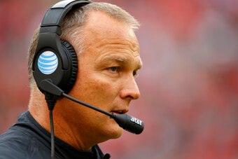 ATHENS, GA - NOVEMBER 7: Head coach Mark Richt of the Georgia Bulldogs in the fourth quarter of the game against the Kentucky Wildcats on November 7, 2015 at Sanford Stadium in Athens, Georgia. Georgia won the game 27-3. (Photo by Todd Kirkland/Getty Imag