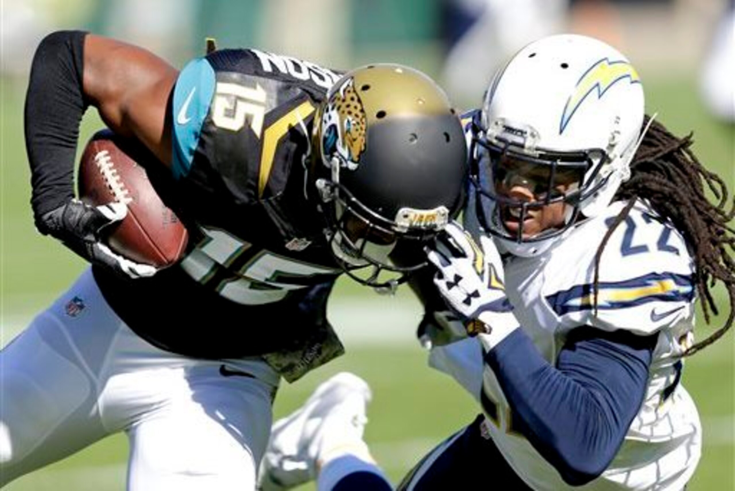Allen Robinson brought his touchdown total to eight on Sunday. Allen Robinson brought his touchdown total to eight on Sunday.