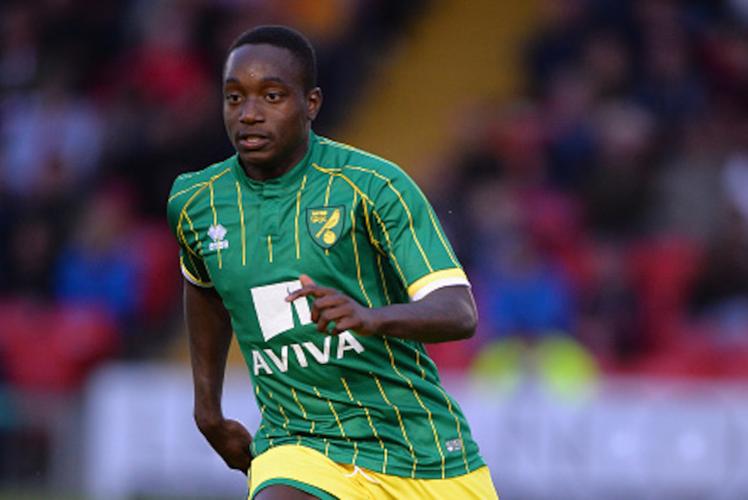 LINCOLN, ENGLAND - JULY 29:  Jamar Loza of Norwich City during the Pre Season Friendly match between Lincoln City v Norwich City at Sincil Bank Stadium on July 29, 2015 in Lincoln, England.  (Photo by Tony Marshall/Getty Images)