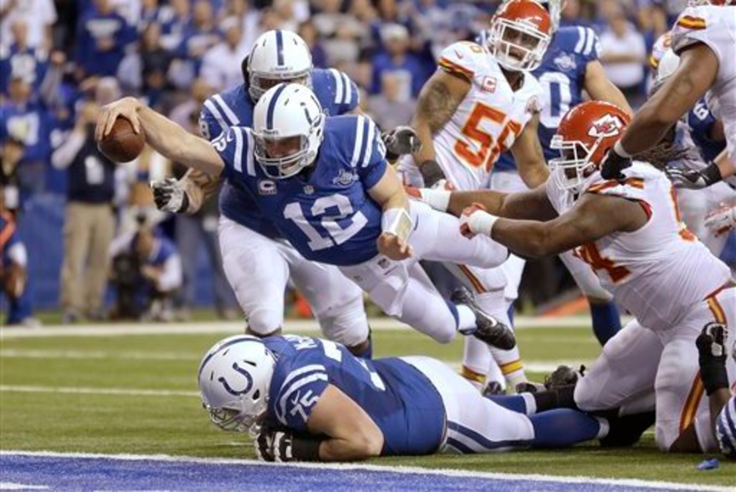 Andrew Luck led the Colts to the second-largest comeback in playoff history last time he played the Chiefs. Andrew Luck led the Colts to the second-largest comeback in playoff history last time he played the Chiefs.