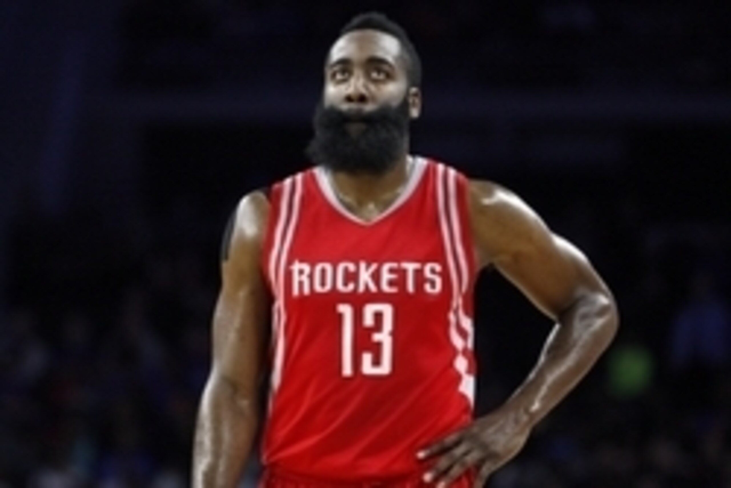 Nov 30, 2015; Auburn Hills, MI, USA; Houston Rockets guard James Harden (13) looks up during the fourth quarter against the Detroit Pistons at The Palace of Auburn Hills. Pistons win 116-105. Mandatory Credit: Raj Mehta-USA TODAY Sports