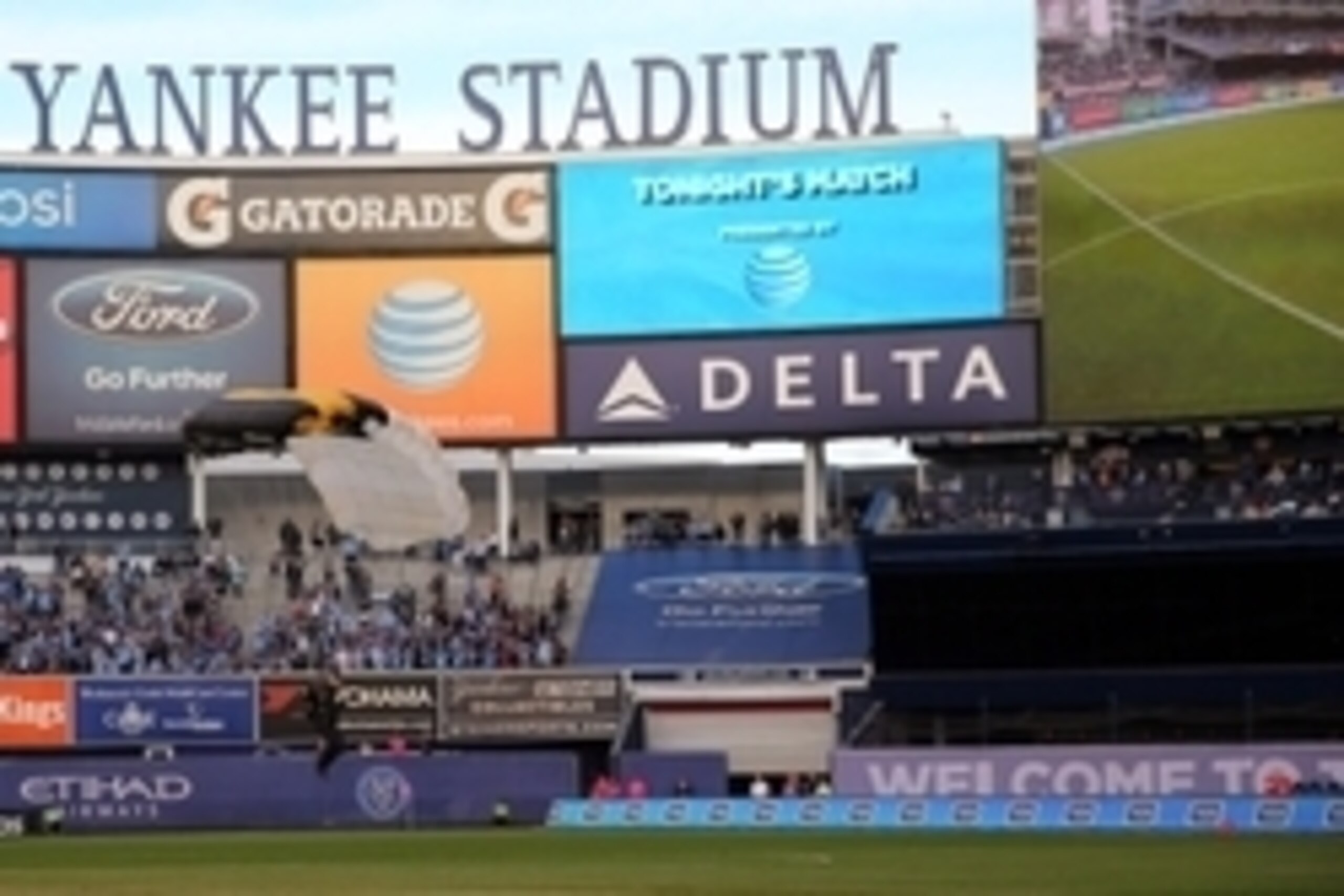Oct 25, 2015; New York, NY, USA; A member of the US Army Black Knights parachutes in before the game between the New York City FC and the New England Revolution at Yankee Stadium. Mandatory Credit: Anthony Gruppuso-USA TODAY Sports Oct 25, 2015; New York, NY, USA; A member of the US Army Black Knights parachutes in before the game between the New York City FC and the New England Revolution at Yankee Stadium. Mandatory Credit: Anthony Gruppuso-USA TODAY Sports