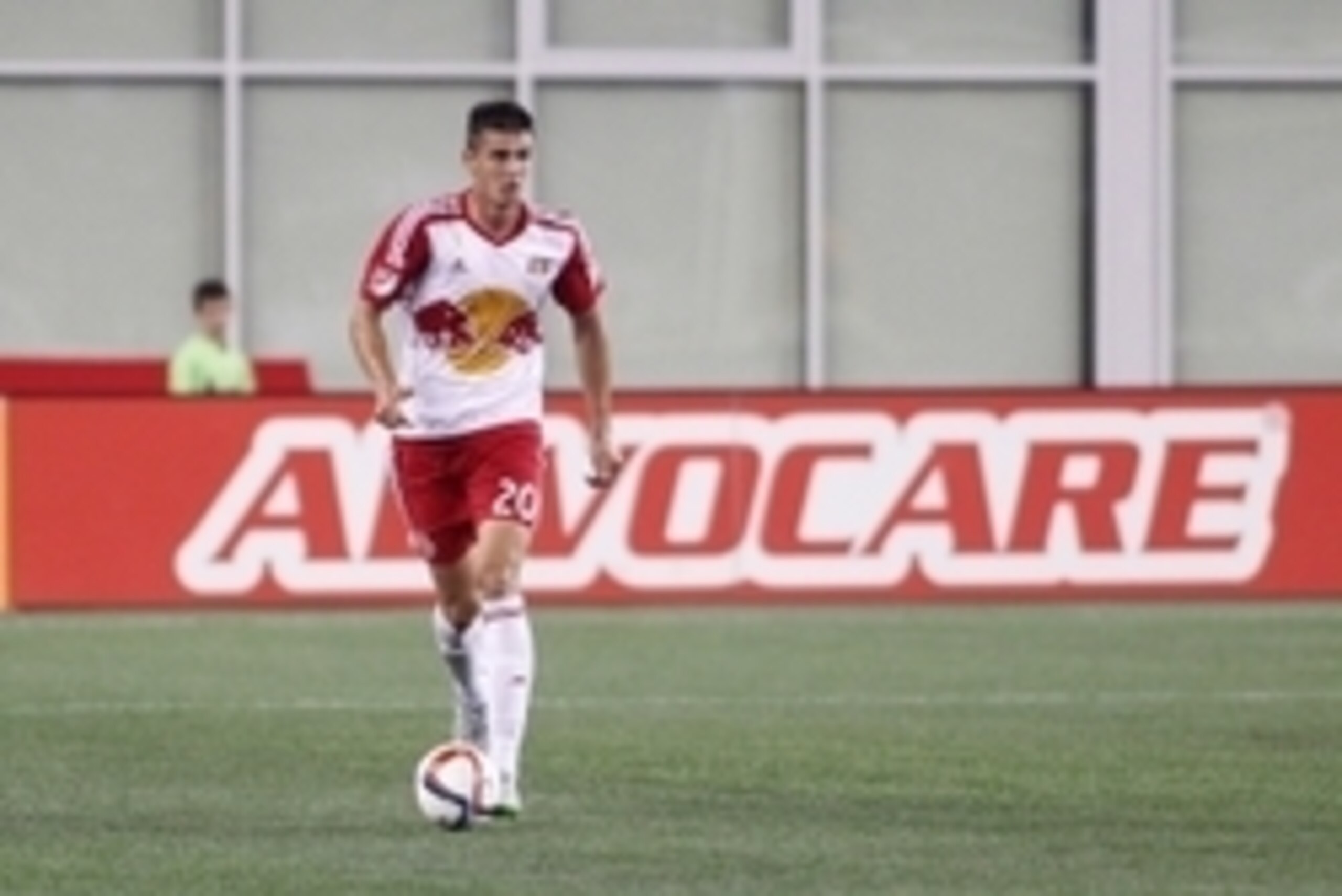 Sep 16, 2015; Foxborough, MA, USA; New York Red Bulls defender Matt Miazga (20) during the first half against the New England Revolution at Gillette Stadium. Mandatory Credit: Stew Milne-USA TODAY Sports Sep 16, 2015; Foxborough, MA, USA; New York Red Bulls defender Matt Miazga (20) during the first half against the New England Revolution at Gillette Stadium. Mandatory Credit: Stew Milne-USA TODAY Sports