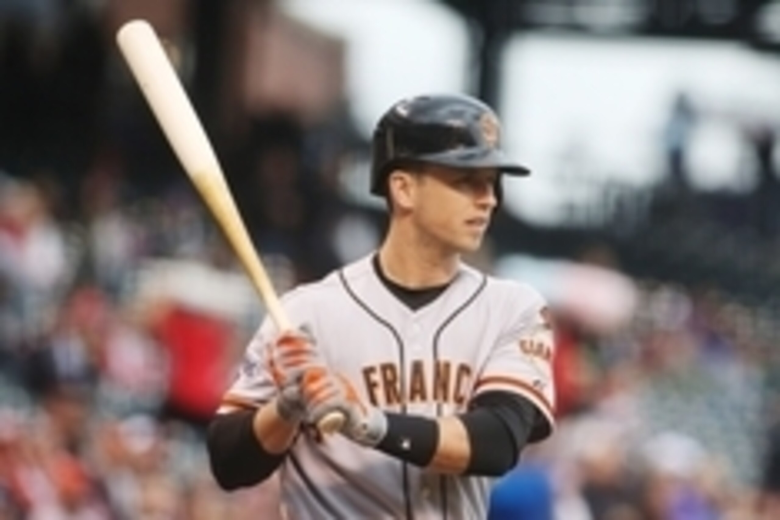 May 22, 2015; Denver, CO, USA; San Francisco Giants catcher Buster Posey (28) looks on during the first inning against the Colorado Rockies at Coors Field. Mandatory Credit: Chris Humphreys-USA TODAY Sports May 22, 2015; Denver, CO, USA; San Francisco Giants catcher Buster Posey (28) looks on during the first inning against the Colorado Rockies at Coors Field. Mandatory Credit: Chris Humphreys-USA TODAY Sports