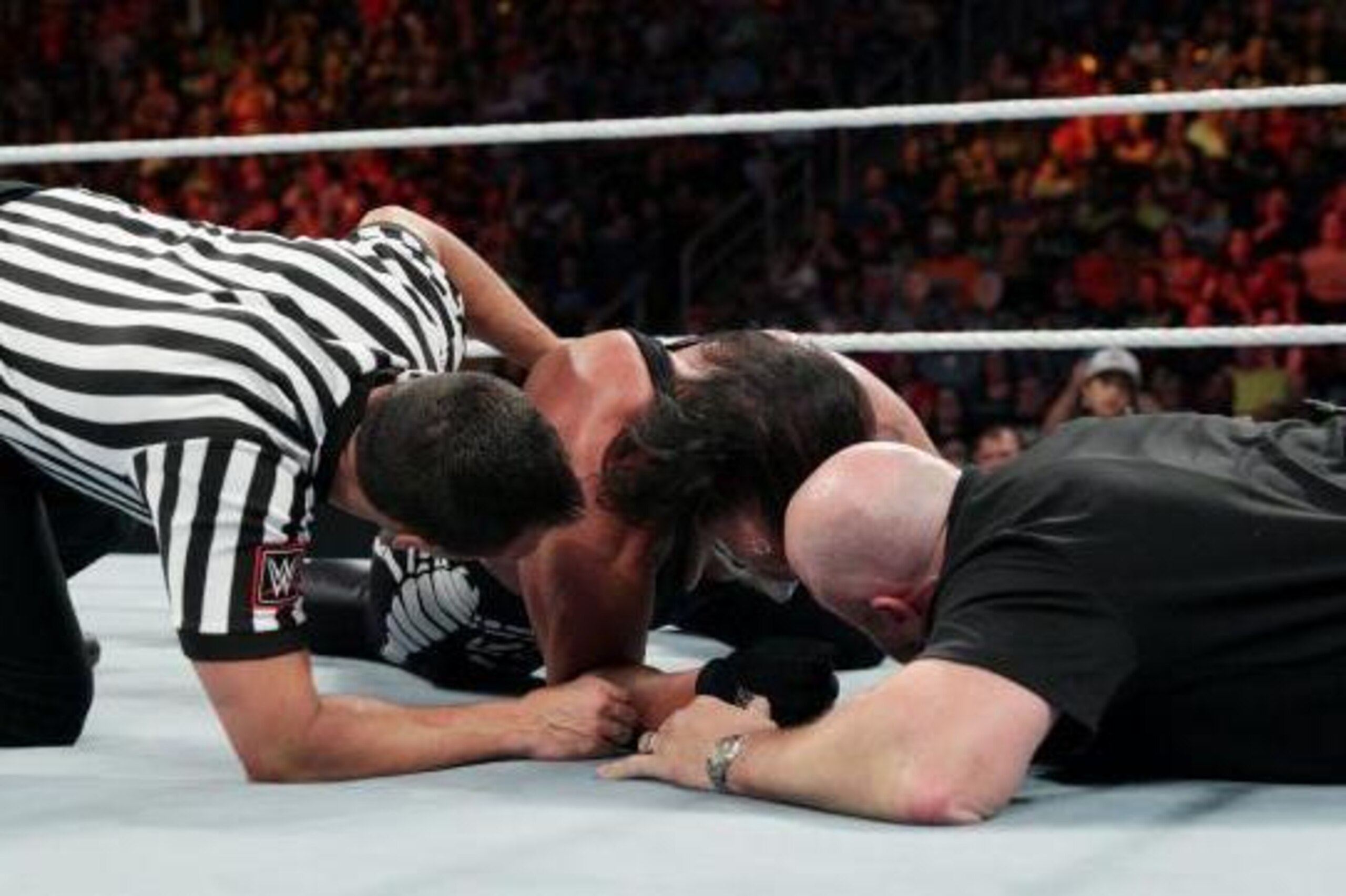 Sting collapses during his match at Night of Champions.