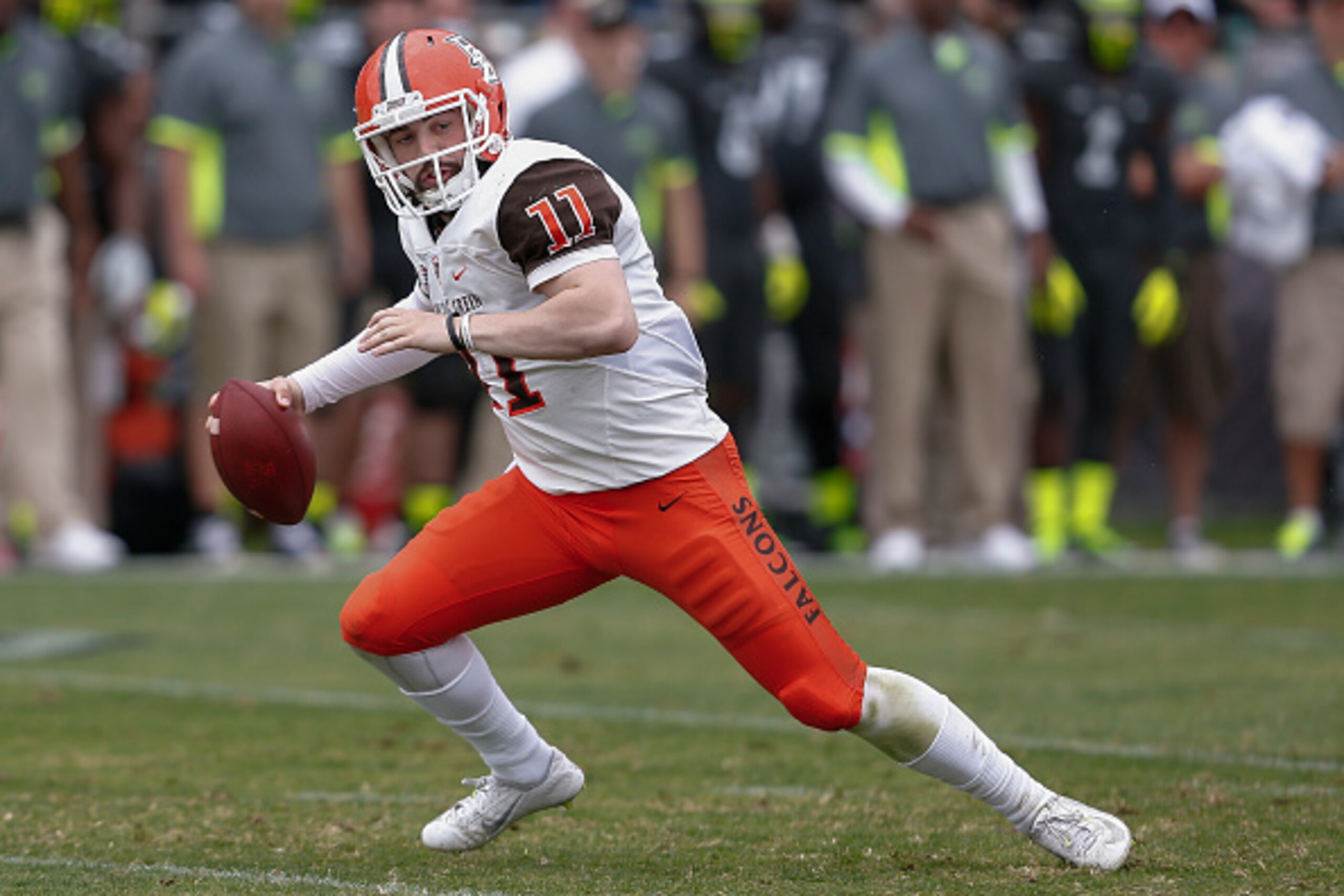 WEST LAFAYETTE, IN - SEPTEMBER 26: Matt Johnson #11 of the Bowling Green Falcons is seen during the game against the Purdue Boilermakers at Ross-Ade Stadium on September 26, 2015 in West Lafayette, Indiana.  (Photo by Michael Hickey/Getty Images)