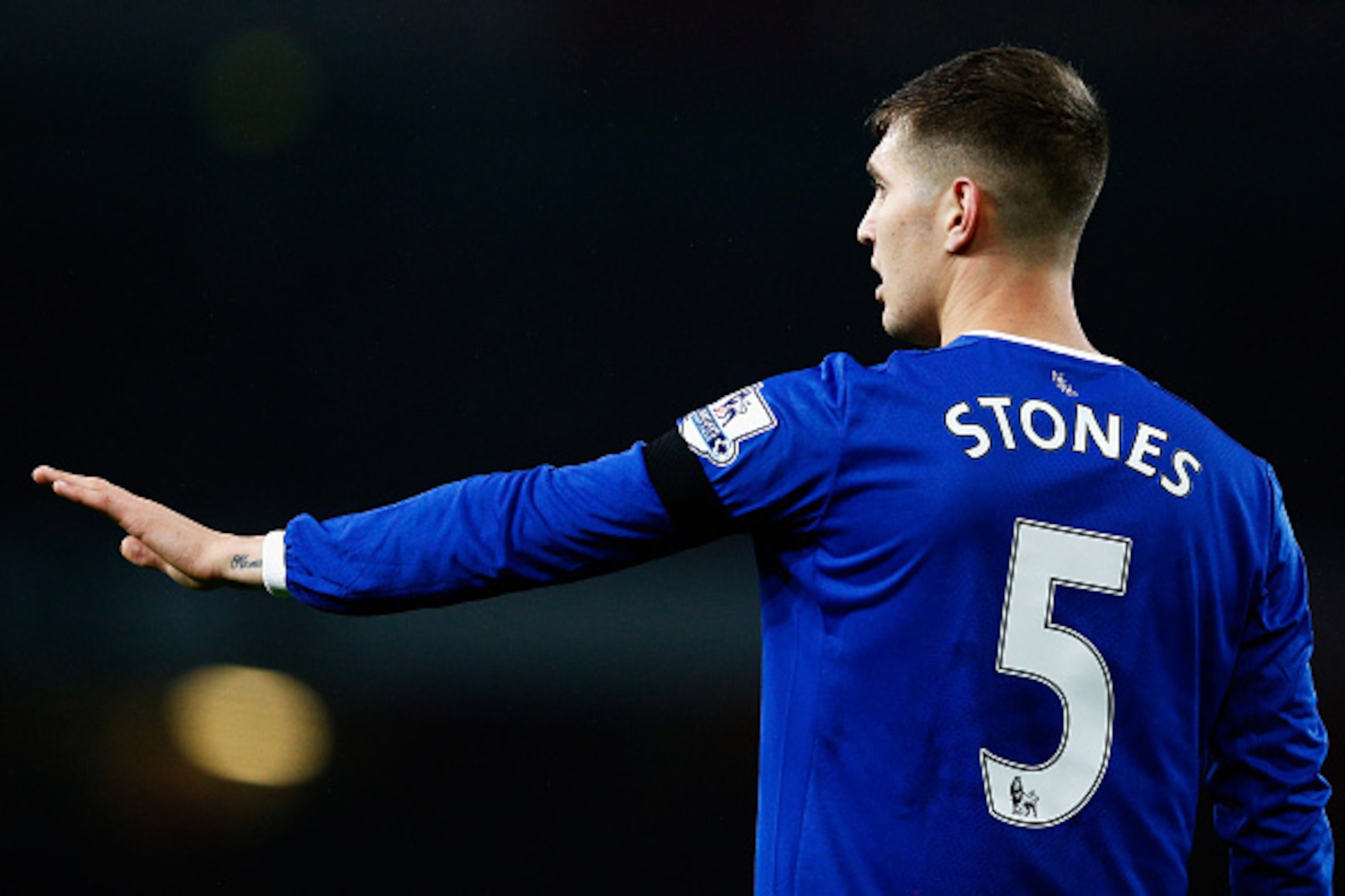 LONDON, ENGLAND - OCTOBER 24:  John Stones of Everton looks on during the Barclays Premier League match between Arsenal and Everton at Emirates Stadium on October 24, 2015 in London, England.  Photo by Dean Mouhtaropoulos/Getty Images)  (Photo by Dean Mou