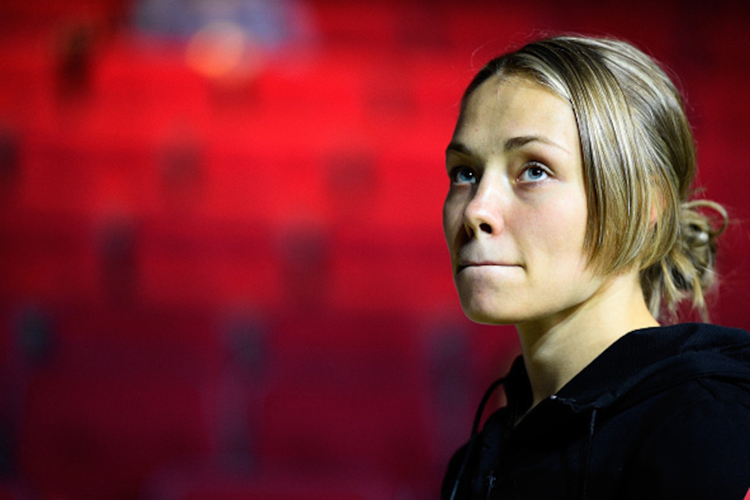 HOUSTON, TX - OCTOBER 02:  Rose Namajunas waits backstage during the UFC 192 weigh-in at the Toyota Center on October 2, 2015 in Houston, Texas. (Photo by Jeff Bottari/Zuffa LLC/Zuffa LLC via Getty Images)