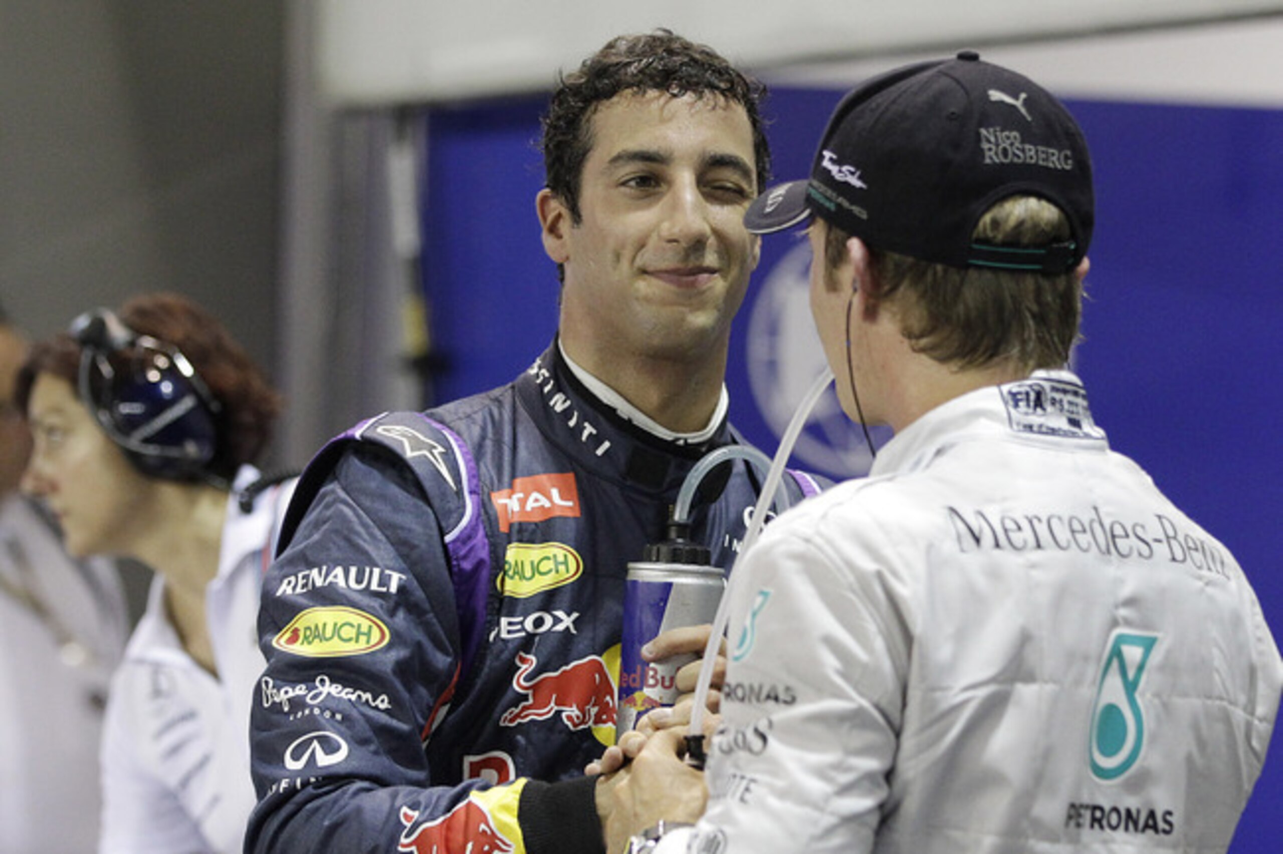 Daniel Ricciardo and Nico Rosberg.