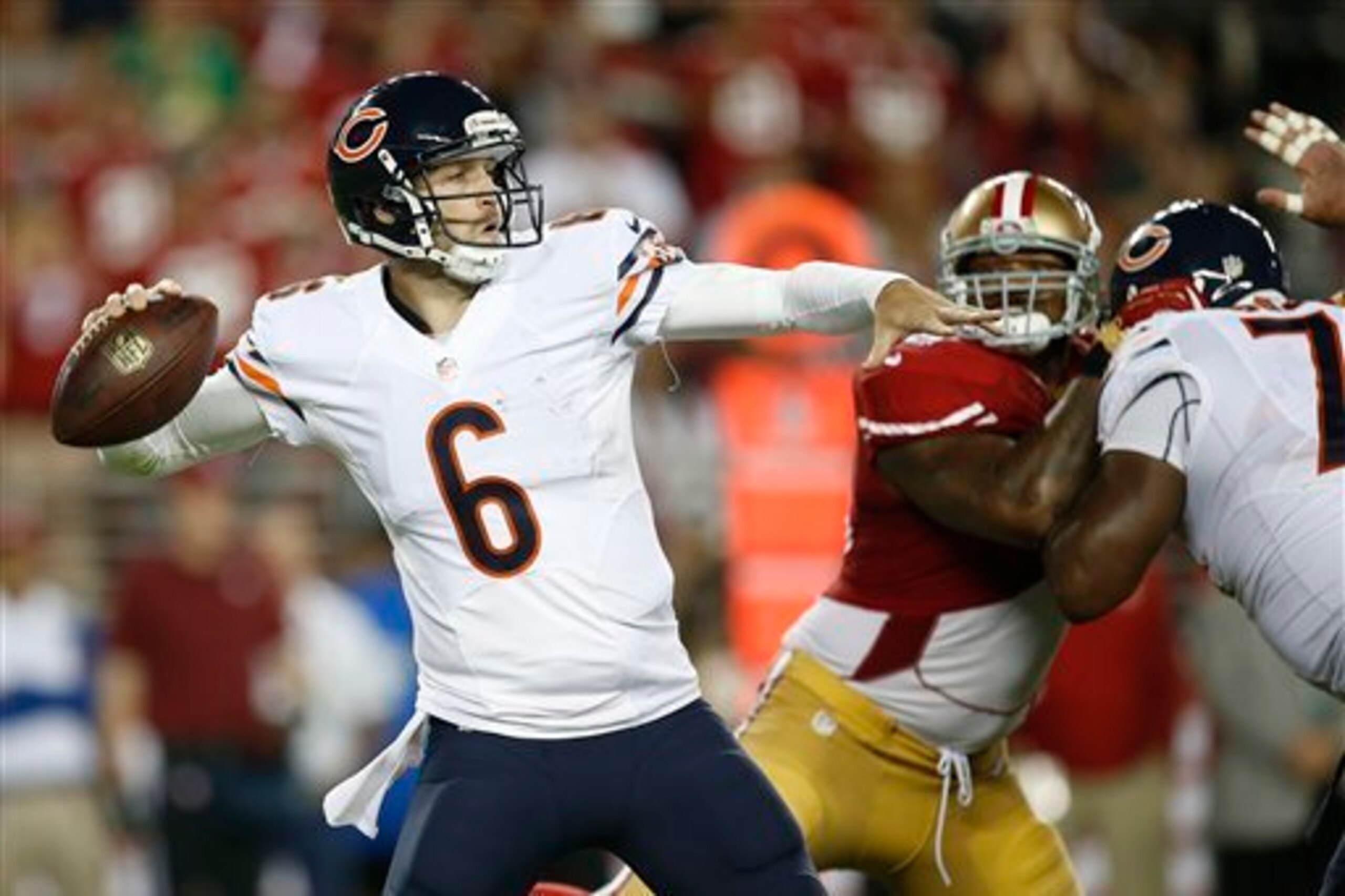 Pressuring quarterback Jay Cutler should be an effective technique in slowing Chicago's offense.