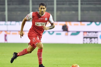 FROSINONE, ITALY - OCTOBER 28:  Marco Borriello of Carpi in action during the Serie A match between Frosinone Calcio and Carpi FC at Stadio Matusa on October 28, 2015 in Frosinone, Italy.  (Photo by Giuseppe Bellini/Getty Images)