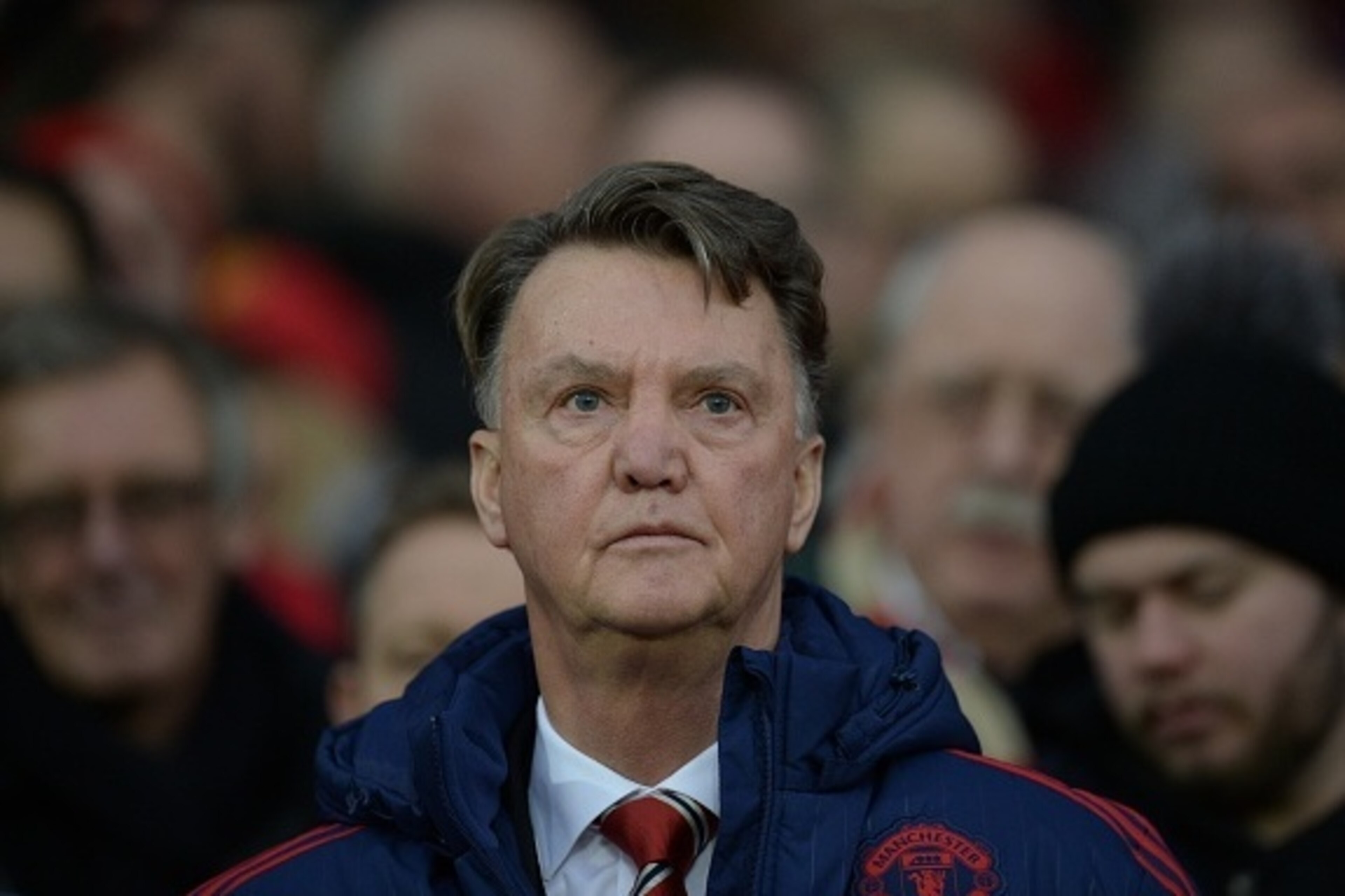 Manchester United's Dutch manager Louis van Gaal looks on before the English Premier League football match between Manchester United and West Ham United at Old Trafford in Manchester, north west England, on December 5, 2015.  AFP PHOTO / OLI SCARFF

RESTR