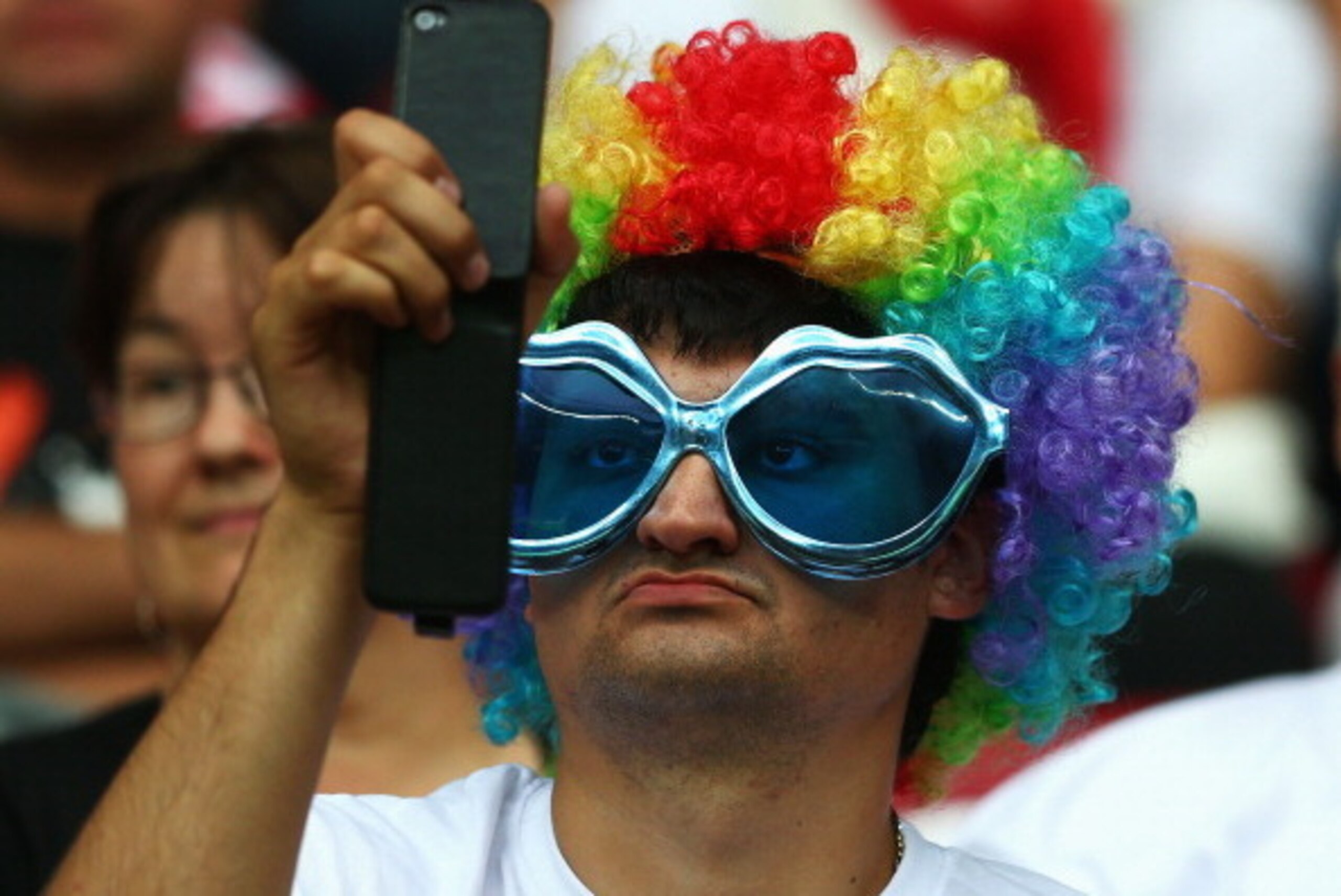 WARSAW, POLAND - JUNE 16:  A dejected Russian fan after defeat and elimination during the UEFA EURO 2012 group A match between Greece and Russia at The National Stadium on June 16, 2012 in Warsaw, Poland.  (Photo by Michael Steele/Getty Images)