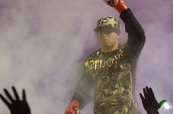 The original WEC featherweight title died when Gilbert Melendez moved up to 155 pounds.