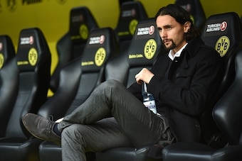 Dortmund's Serbian defender Neven Subotic looks on prior to the German first division football Bundesliga match Borussia Dortmund vs FC Schalke 04 on November 8, 2015, 2015 in Dortmund, western Germany. 
AFP PHOTO / PATRIK STOLLARZ

RESTRICTIONS: DURING M