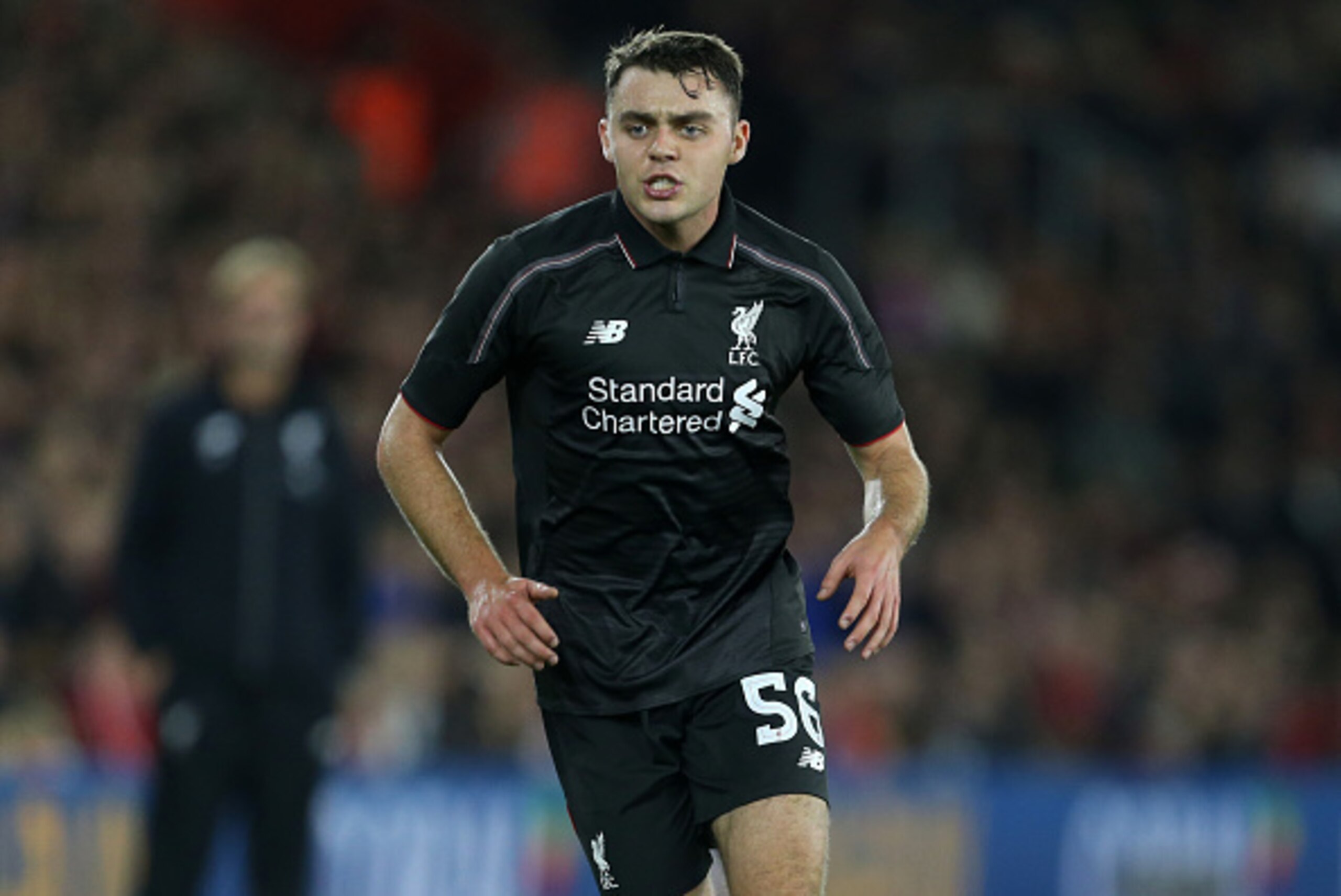 SOUTHAMPTON, ENGLAND - DECEMBER 02:  Connor Randall of Liverpool during the Capital One Cup Quarter Final between Southampton and Liverpool at St Mary's Stadium on December 2, 2015 in Southampton, England.  (Photo by Catherine Ivill - AMA/Getty Images)
