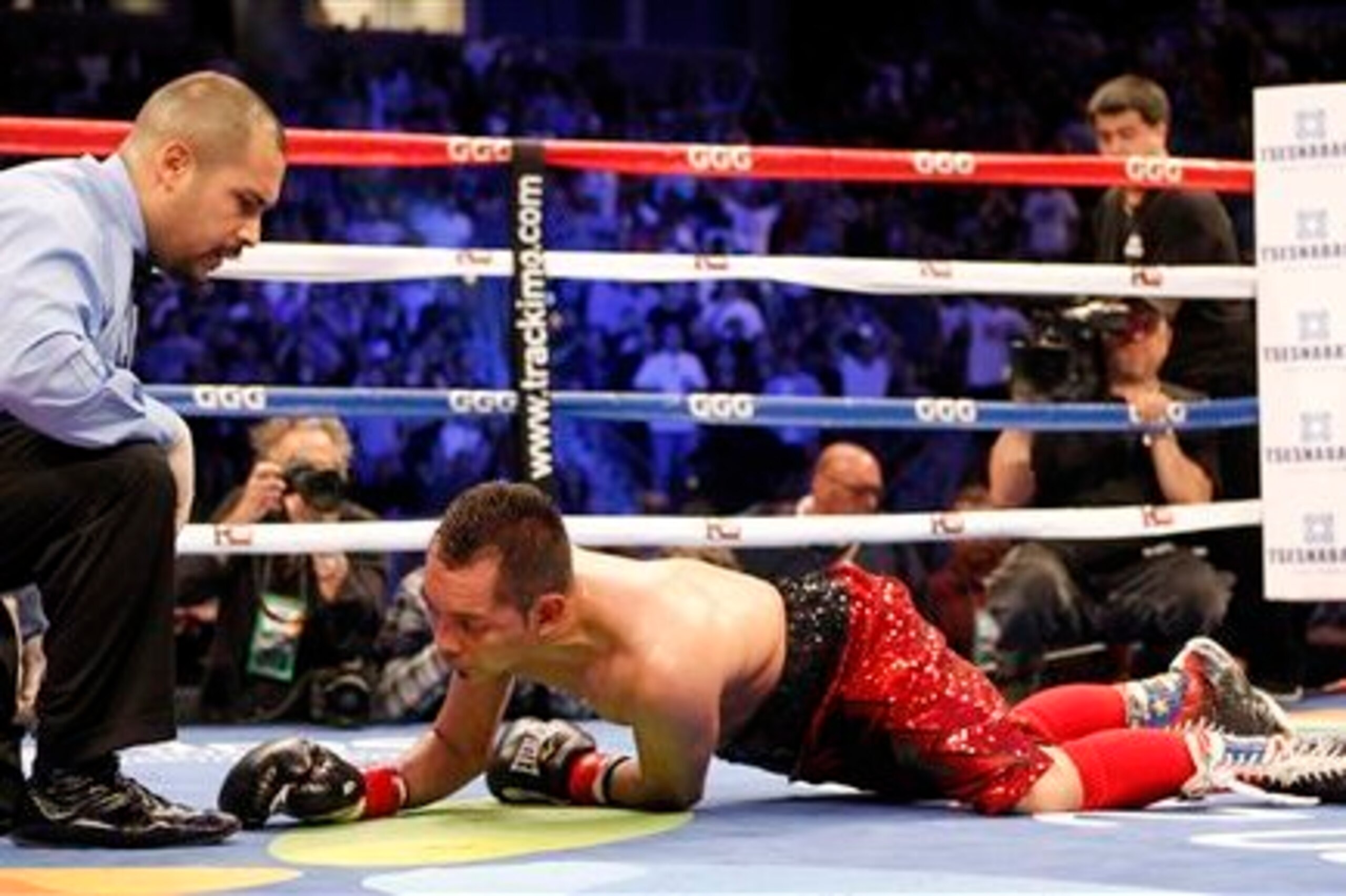 Nicholas Walters put Donaire on the mat in their fight. Nicholas Walters put Donaire on the mat in their fight.