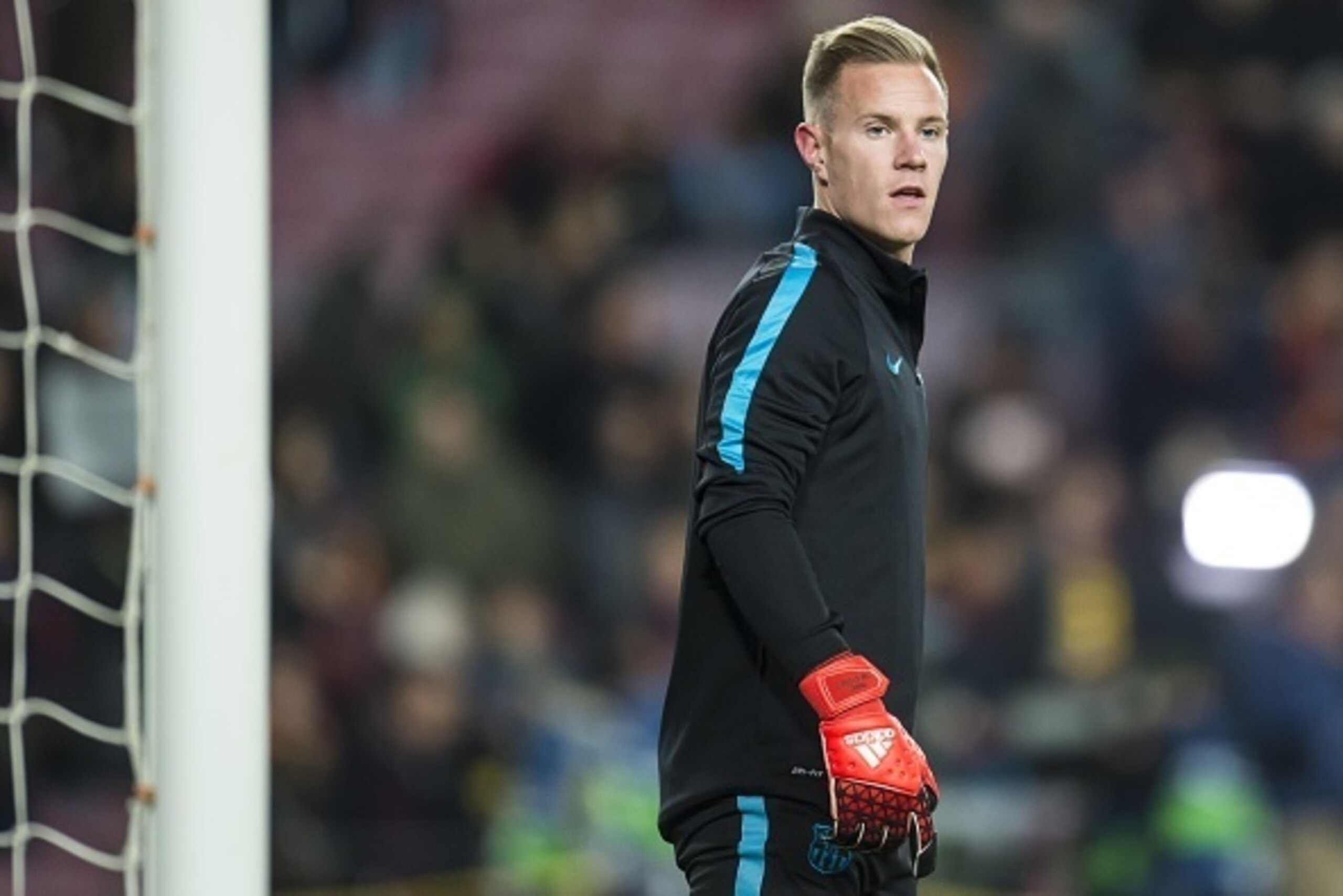 goalkeeper Marc-Andre Ter Stegen of FC Barcelona during the Champions League match between FC Barcelona and AS Roma on November 24, 2015 at the Camp Nou stadium in Barcelona, Spain.(Photo by VI Images via Getty Images)