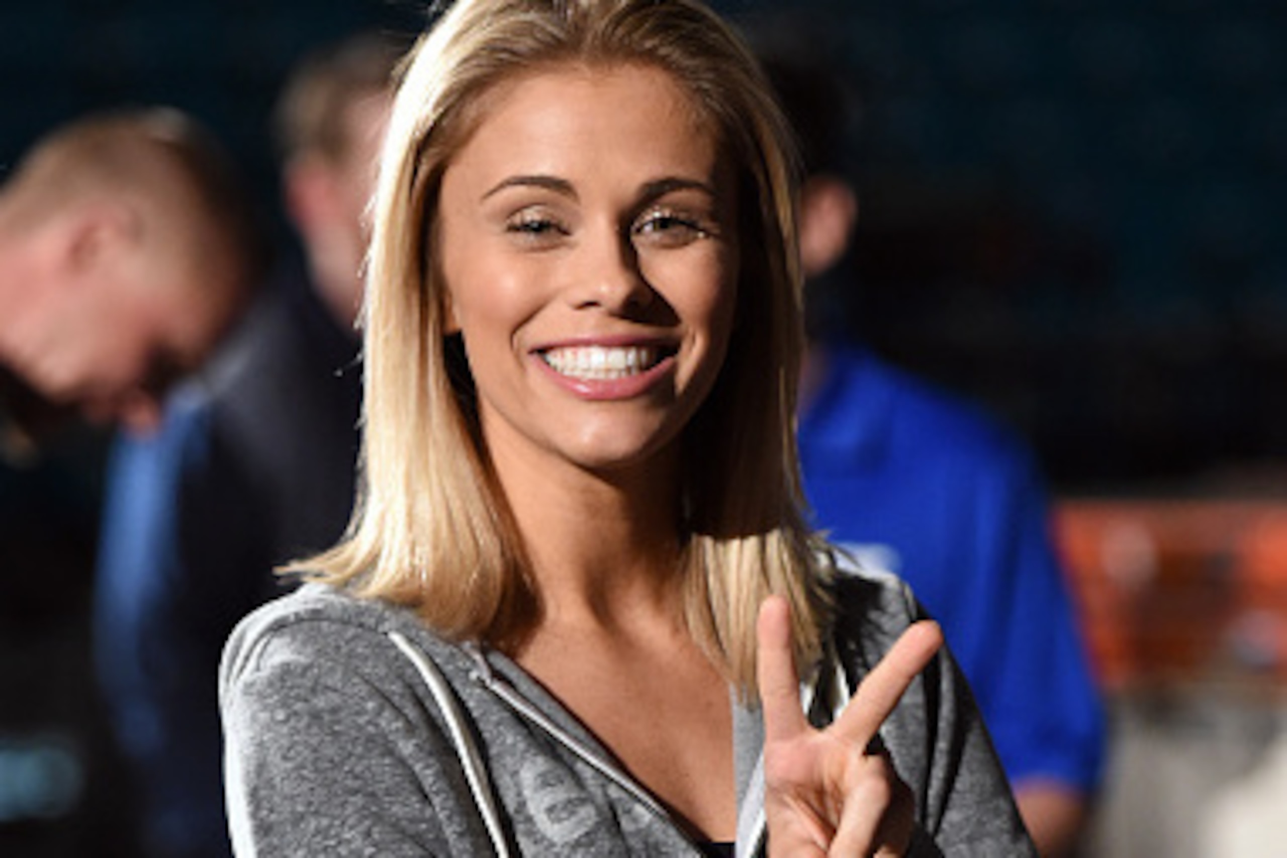 LAS VEGAS, NEVADA - DECEMBER 09:  Paige VanZant waits backstage during the UFC Fight Night weigh-in event at MGM Grand Garden Arena on December 9, 2015 in Las Vegas, Nevada. (Photo by Mike Roach/Zuffa LLC/Zuffa LLC via Getty Images)
