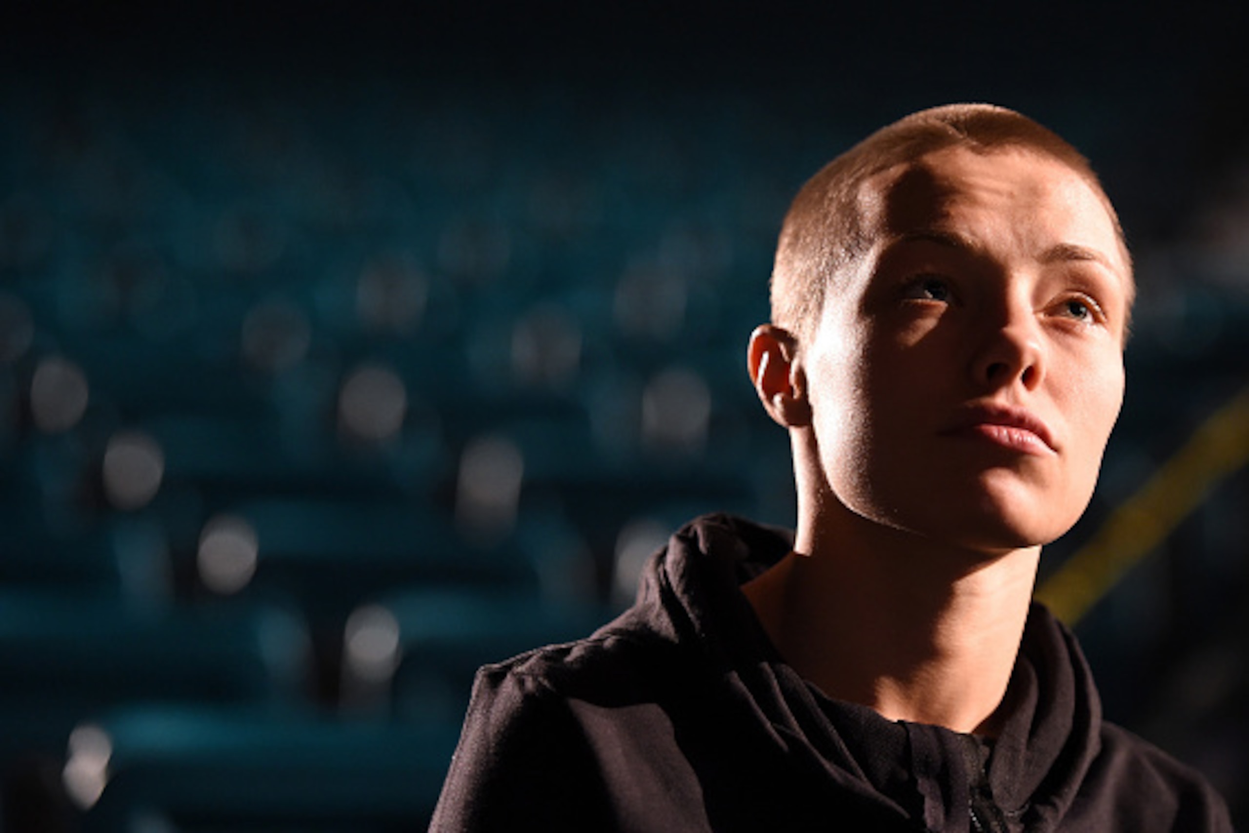 LAS VEGAS, NEVADA - DECEMBER 09:  Rose Namajunas waits backstage during the UFC Fight Night weigh-in event at MGM Grand Garden Arena on December 9, 2015 in Las Vegas, Nevada. (Photo by Mike Roach/Zuffa LLC/Zuffa LLC via Getty Images)