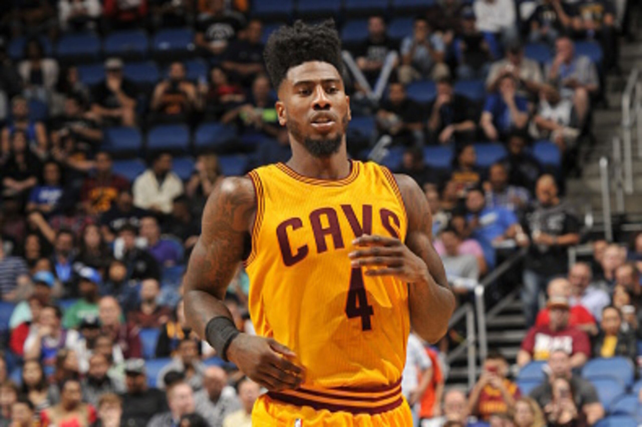 ORLANDO, FL - DECEMBER 11: Iman Shumpert #4 of the Cleveland Cavaliers during the game against the Orlando Magic on December 11, 2015 at Amway Center in Orlando, Florida. NOTE TO USER: User expressly acknowledges and agrees that, by downloading and or usi