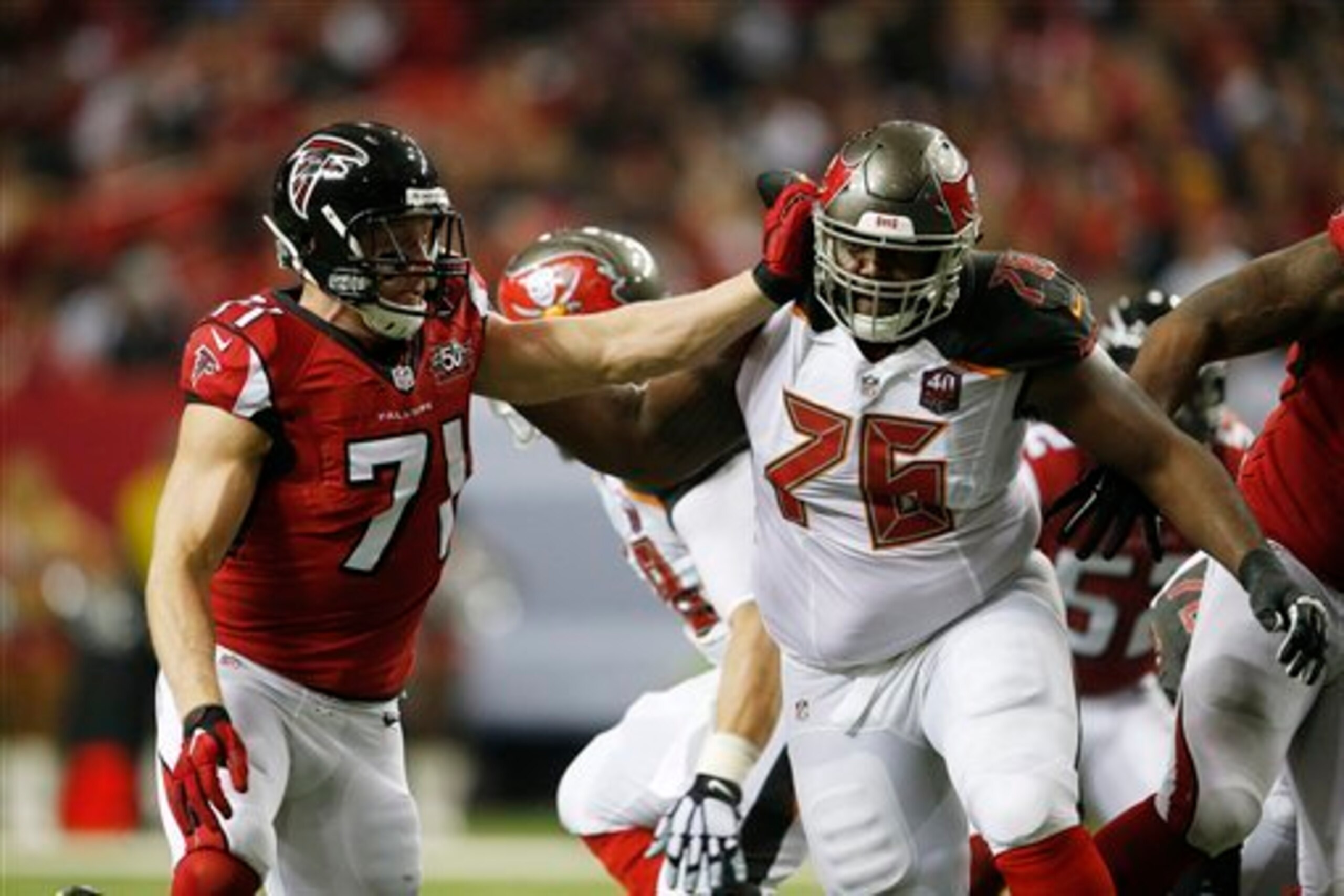 Rookie left tackle Donovan Smith has been a pleasant surprise for the Bucs this year.