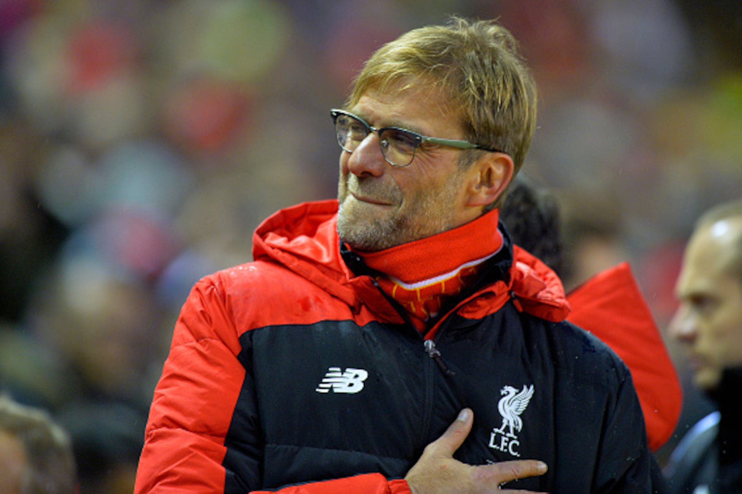 LIVERPOOL, ENGLAND - DECEMBER 13:  Jurgen Klopp the of Liverpool during the Barclays Premier League match between Liverpool and West Bromwich Albion at Anfield on December 13, 2015 in Liverpool, England.  (Photo by Adam Fradgley - AMA/WBA FC via Getty Ima