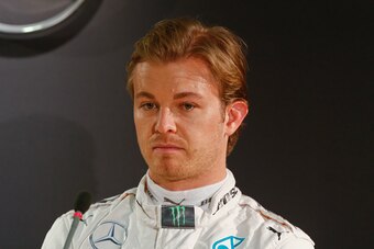 STUTTGART, GERMANY - DECEMBER 12:  Nico Rosberg speaks to the media before the first rounds of the races Stars and cars at Mercedes-Benz Arena on December 12, 2015 in Stuttgart, Germany. (Photo by Peter Lintner/Getty Images)