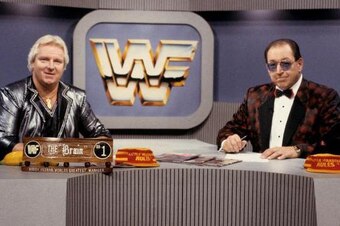 Announcers like Heenan (L) and Monsoon (R) helped create wrestling magic.