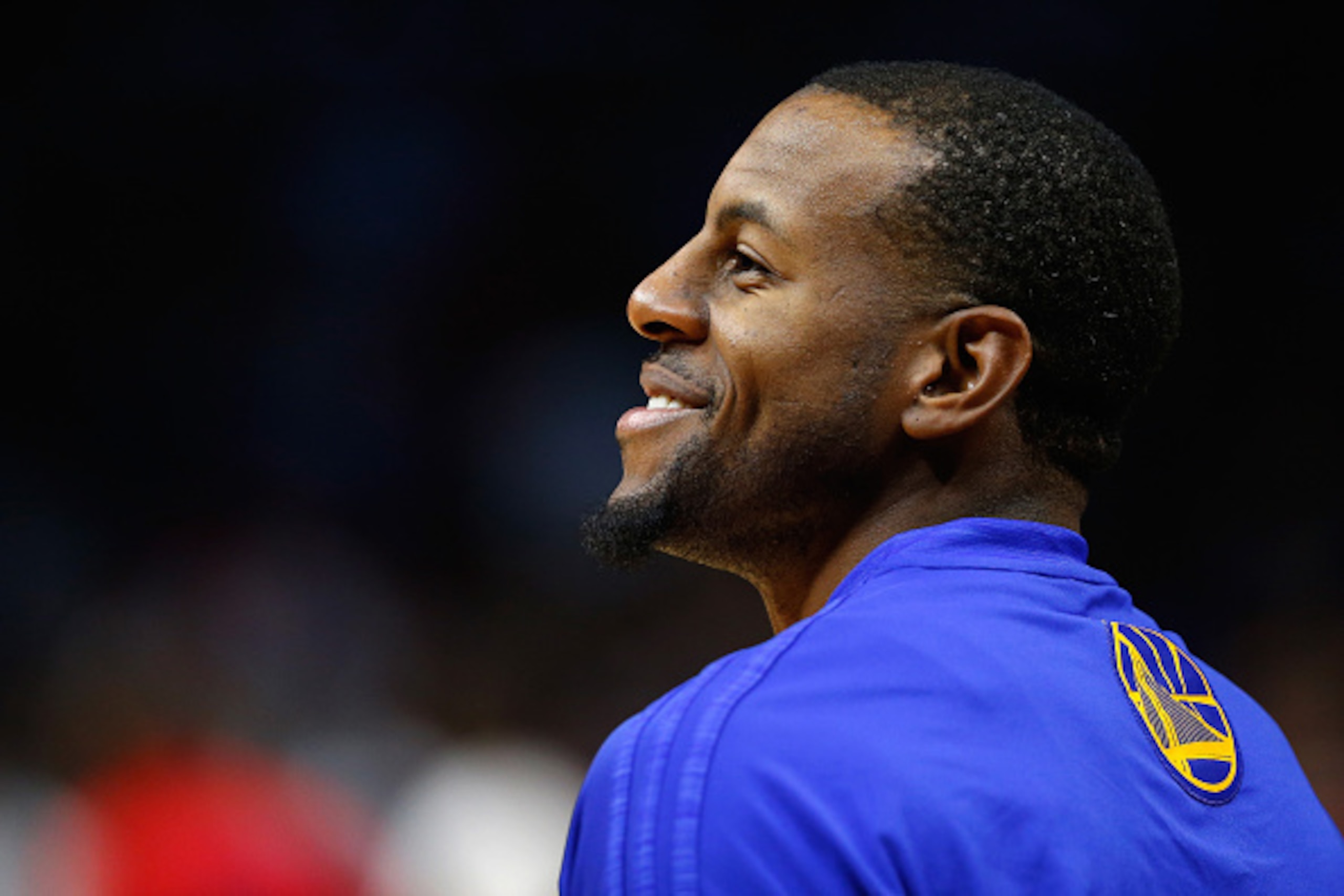 LOS ANGELES, CA - NOVEMBER 19: Andre Iguodala #9 of the Golden State Warriors looks on from the bench during a game against the Los Angeles Clippers at Staples Center on November 19, 2015 in Los Angeles, California. NOTE TO USER: User expressly acknowledg