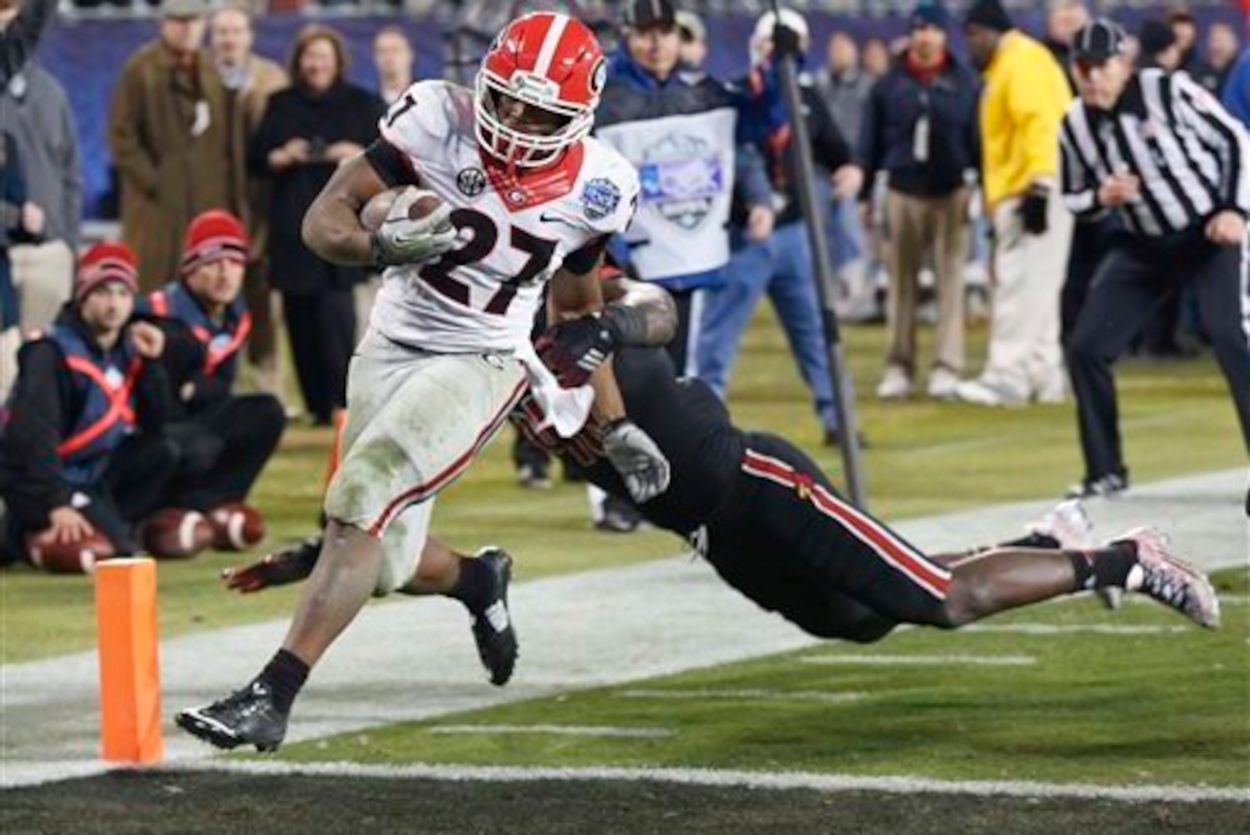 Georgia RB Nick Chubb in the 2014 Belk Bowl Georgia RB Nick Chubb in the 2014 Belk Bowl