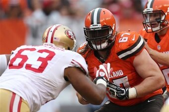 Austin Pasztor, an undrafted journeyman who spent most of the year on Cleveland's practice squad, is now the team's starting left guard.