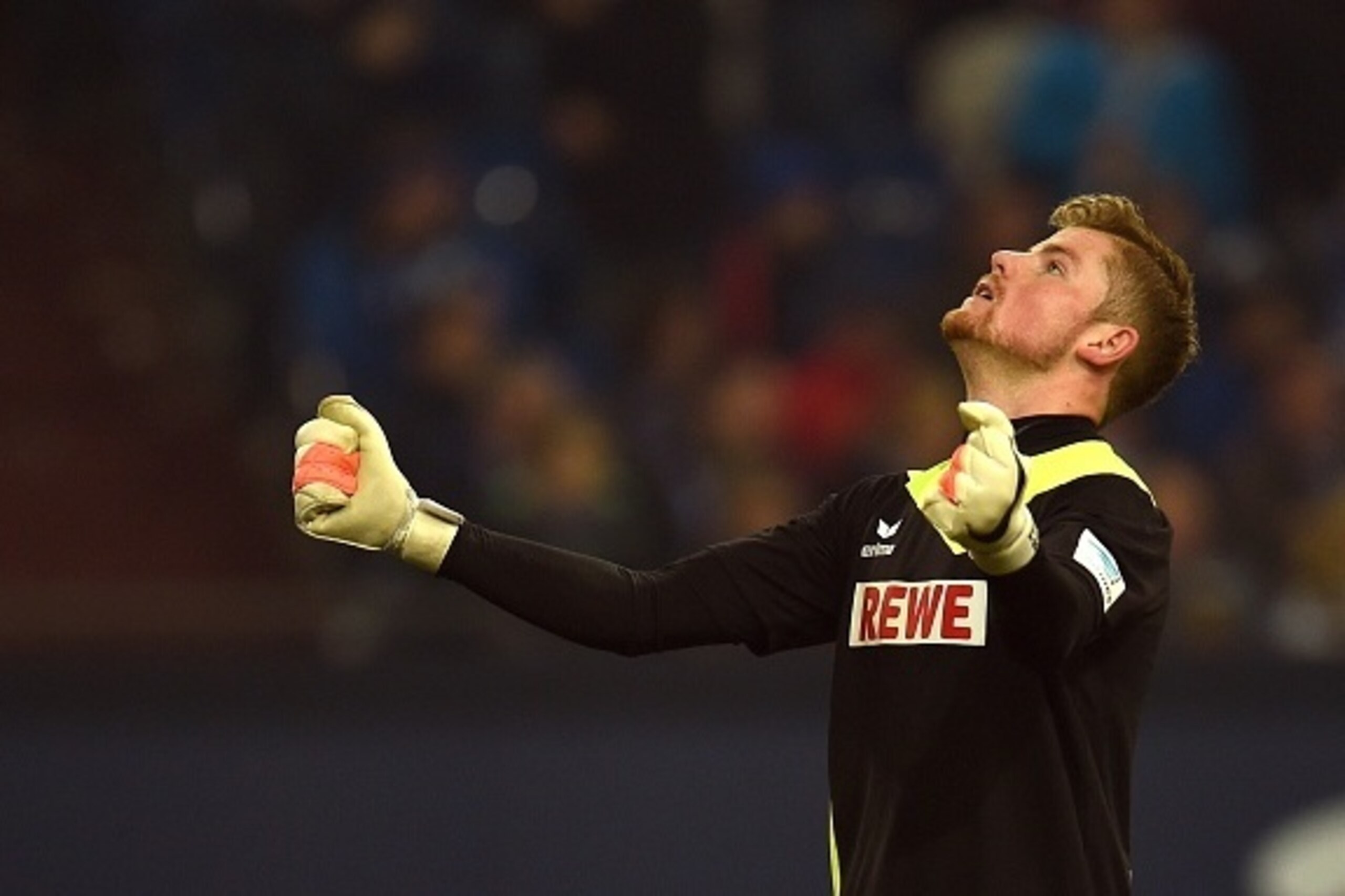 Cologne's goalkeeper Timo Horn reacts after the German First division Bundesliga football match Schalke 04 vs 1 FC Koeln, in Gelsenkirchen, western Germany, on December 13, 2014. AFP PHOTO / PATRIK STOLLARZ
RESTRICTIONS - DFL RULES TO LIMIT THE ONLINE U Cologne's goalkeeper Timo Horn reacts after the German First division Bundesliga football match Schalke 04 vs 1 FC Koeln, in Gelsenkirchen, western Germany, on December 13, 2014. AFP PHOTO / PATRIK STOLLARZ
RESTRICTIONS - DFL RULES TO LIMIT THE ONLINE U