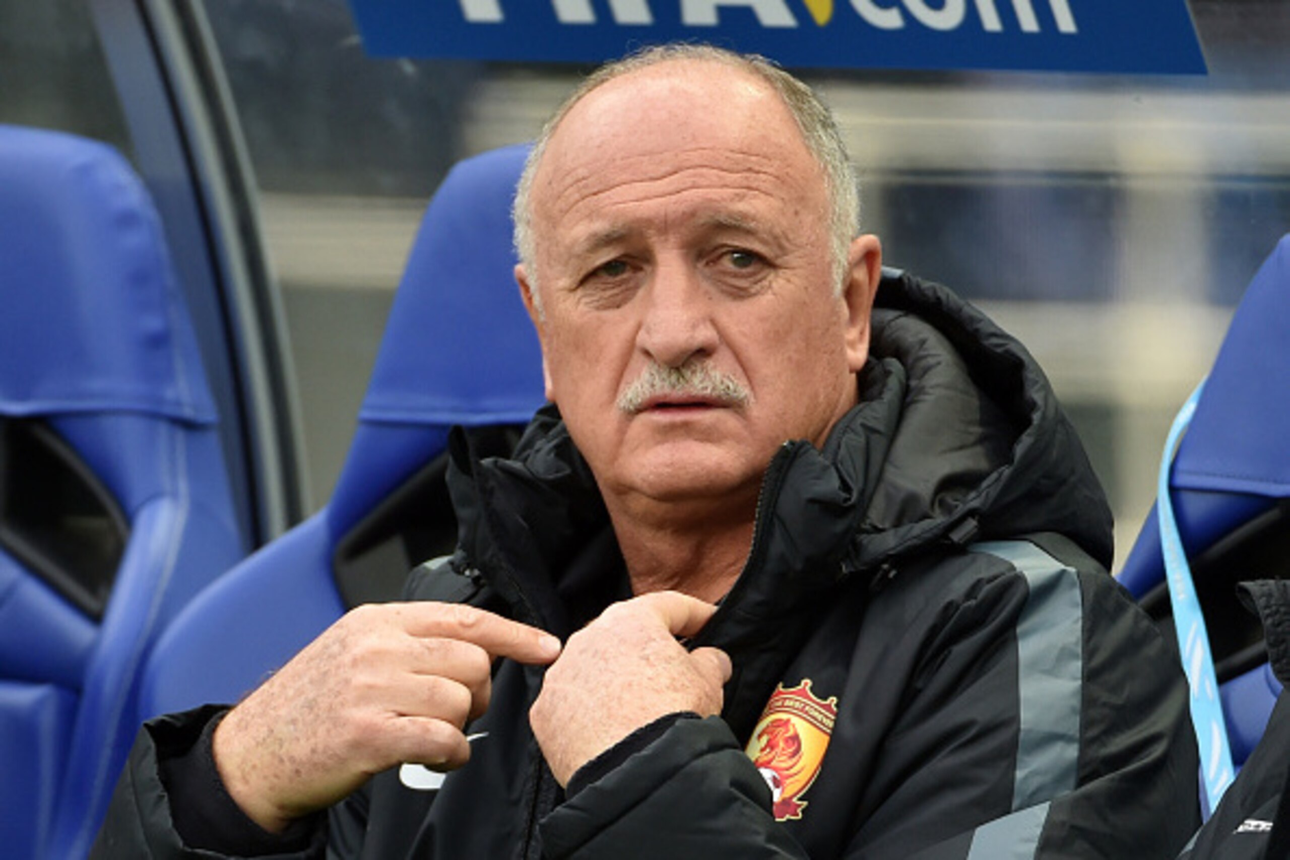 China's Guangzhou Evergrande head coach Luiz Felipe Scolari attends his team's Club World Cup quarter-final football match against Mexico's Club America in Osaka on December 13, 2015. AFP PHOTO / KAZUHIRO NOGI / AFP / KAZUHIRO NOGI        (Photo credit sh