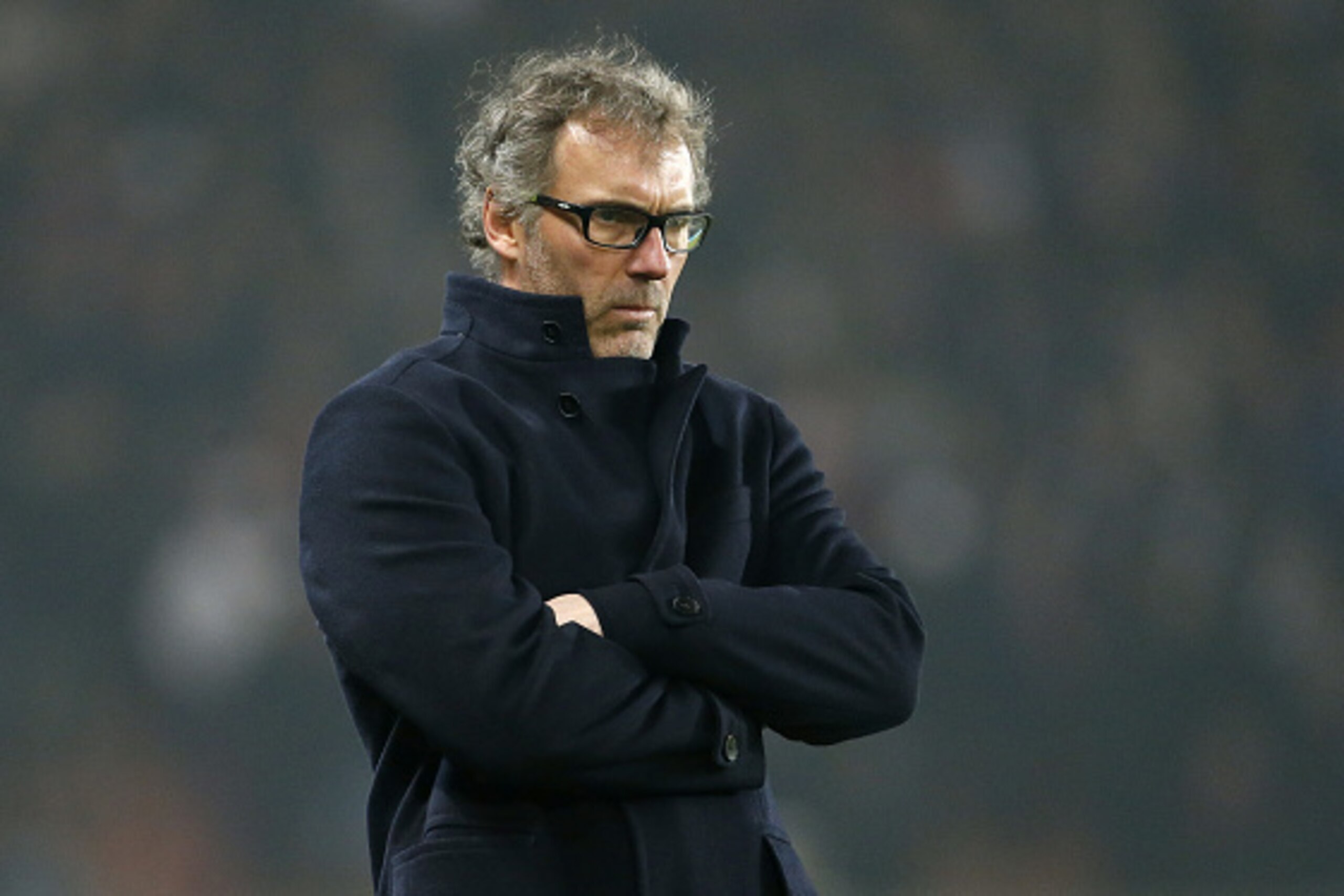 PARIS, FRANCE - DECEMBER 13: Coach of PSG Laurent Blanc looks on during the French Ligue 1 match between Paris Saint-Germain (PSG) and Olympique Lyonnais (OL) at Parc des Princes stadium on December 13, 2015 in Paris, France. (Photo by Jean Catuffe/Getty 
