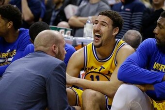 After turning his ankle in a win over the Pacers, Klay Thompson missed only one game on the Warriors' seven-game road trip.